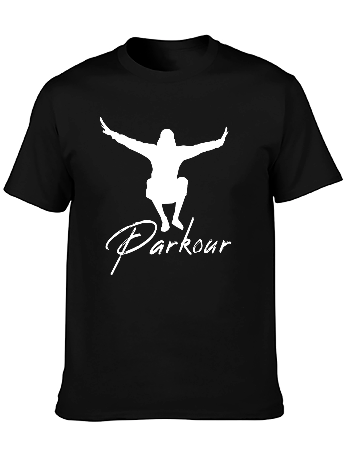 Parkour Graphic T-Shirt Black Streetwear Style