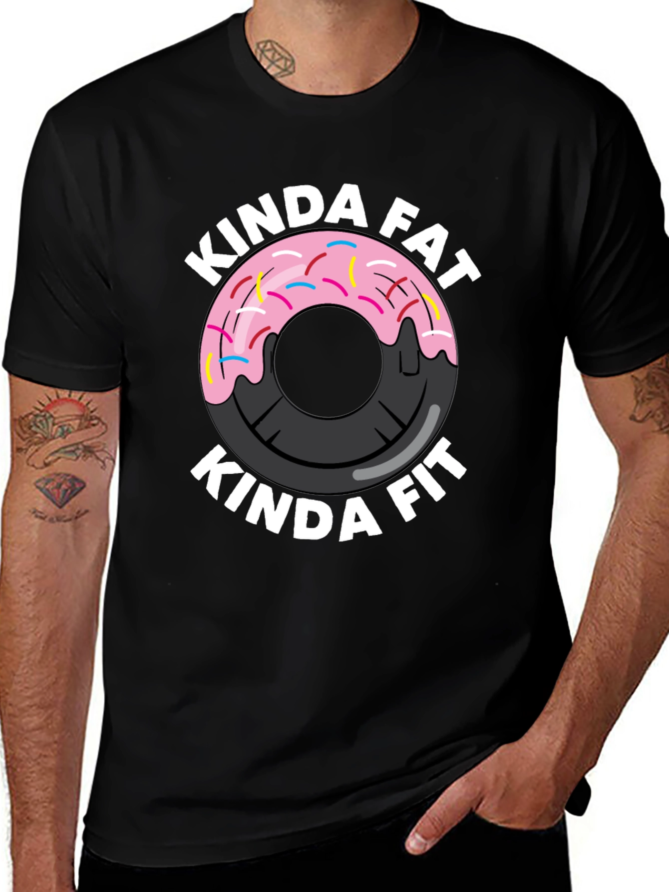 Kinda Fat Kinda Fit Donut Gym T-Shirt