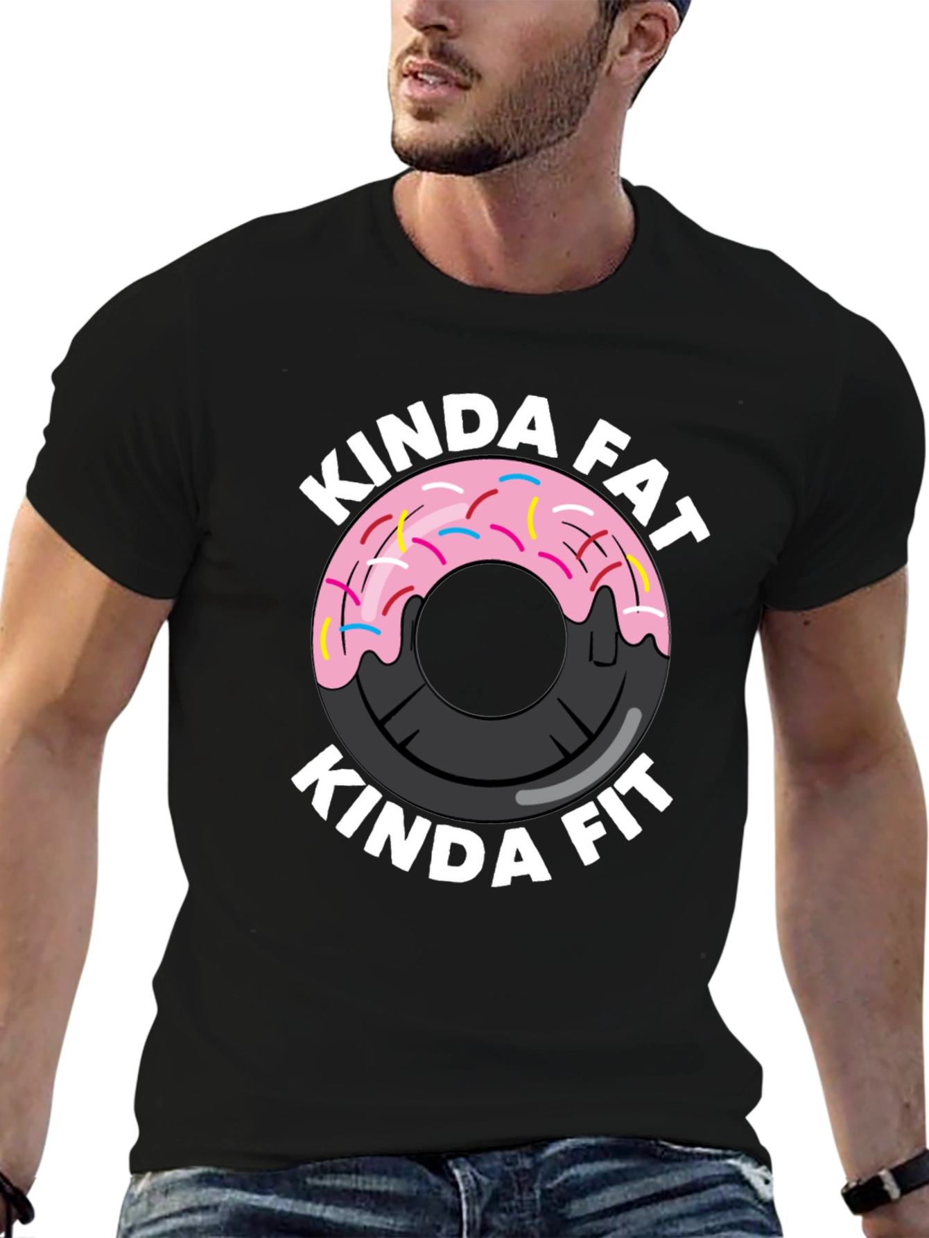 Kinda Fat Kinda Fit Donut Gym T-Shirt
