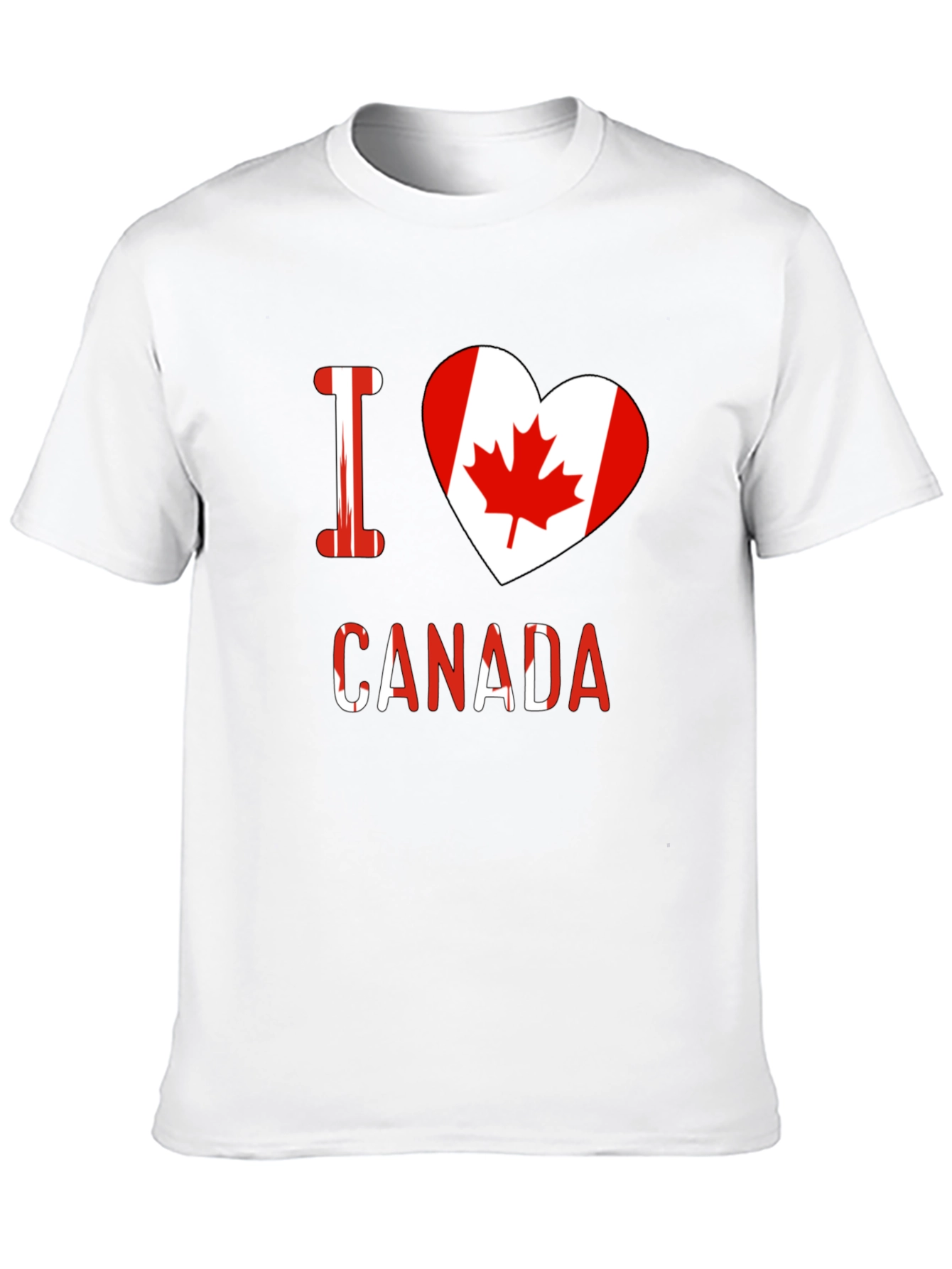 I Heart Canada T-Shirt - Black Crew Neck