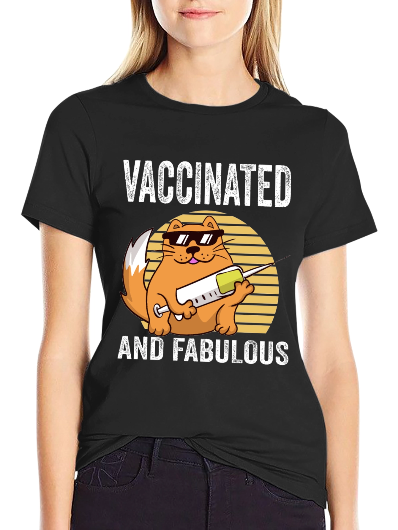 Vaccinated and Fabulous Cat T-Shirt