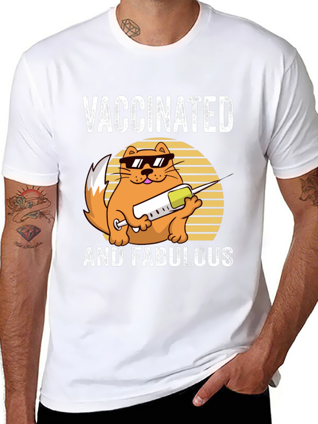 Vaccinated and Fabulous Cat T-Shirt