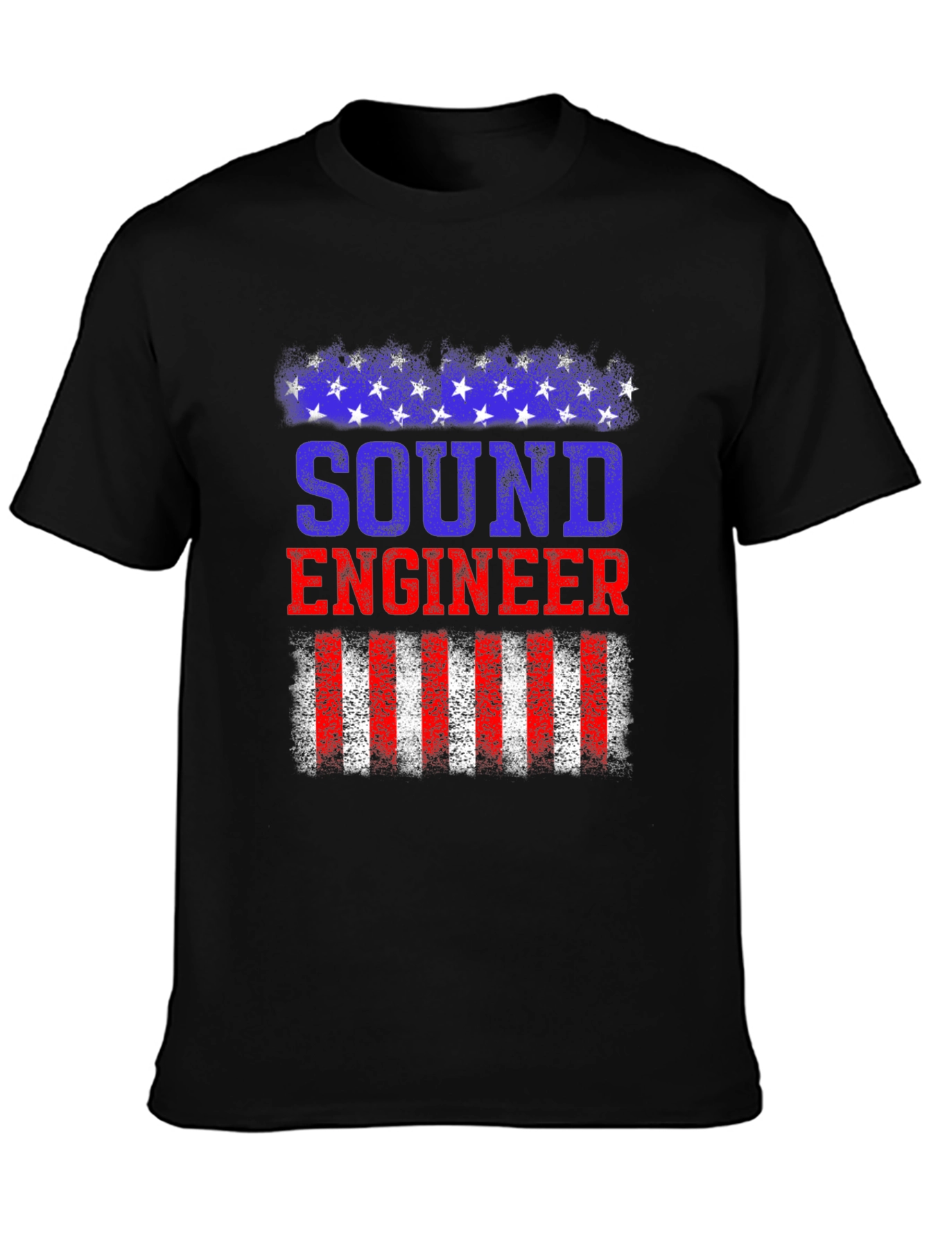 Sound Engineer American Flag Patriotic T-Shirt