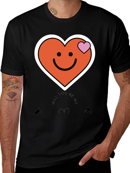Heart Smiley Face Graphic Tee