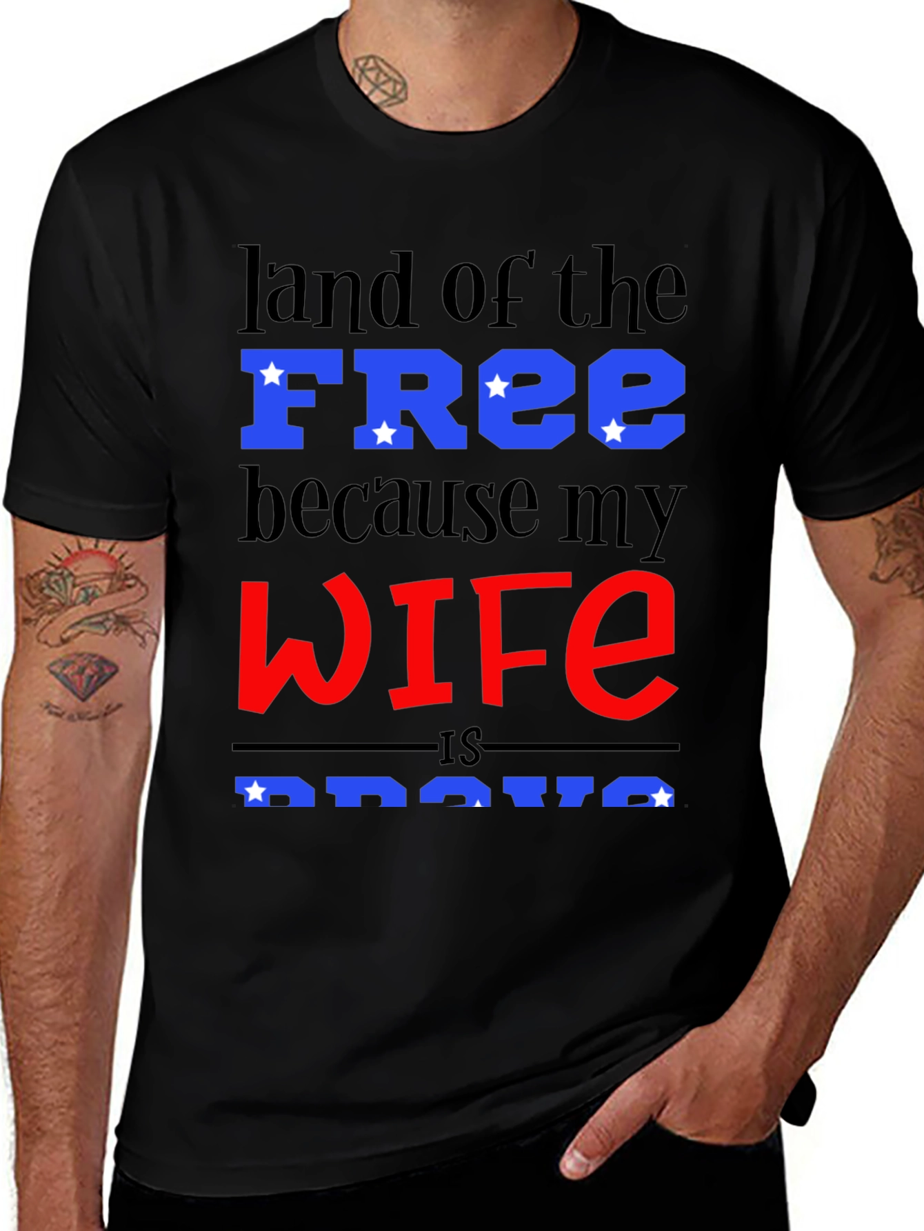 Land of the Free T-Shirt - Wife is Brave