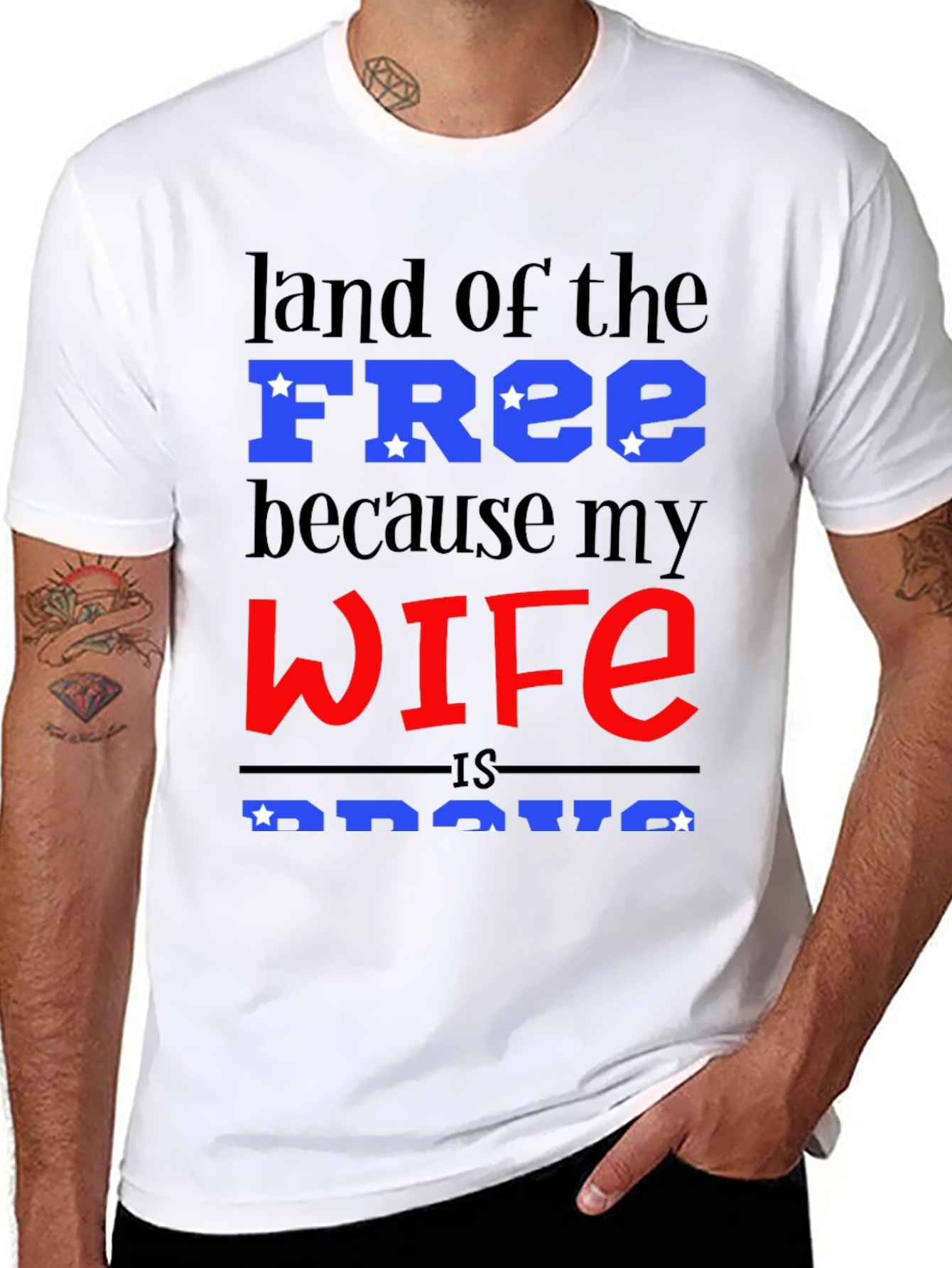 Land of the Free T-Shirt - Wife is Brave