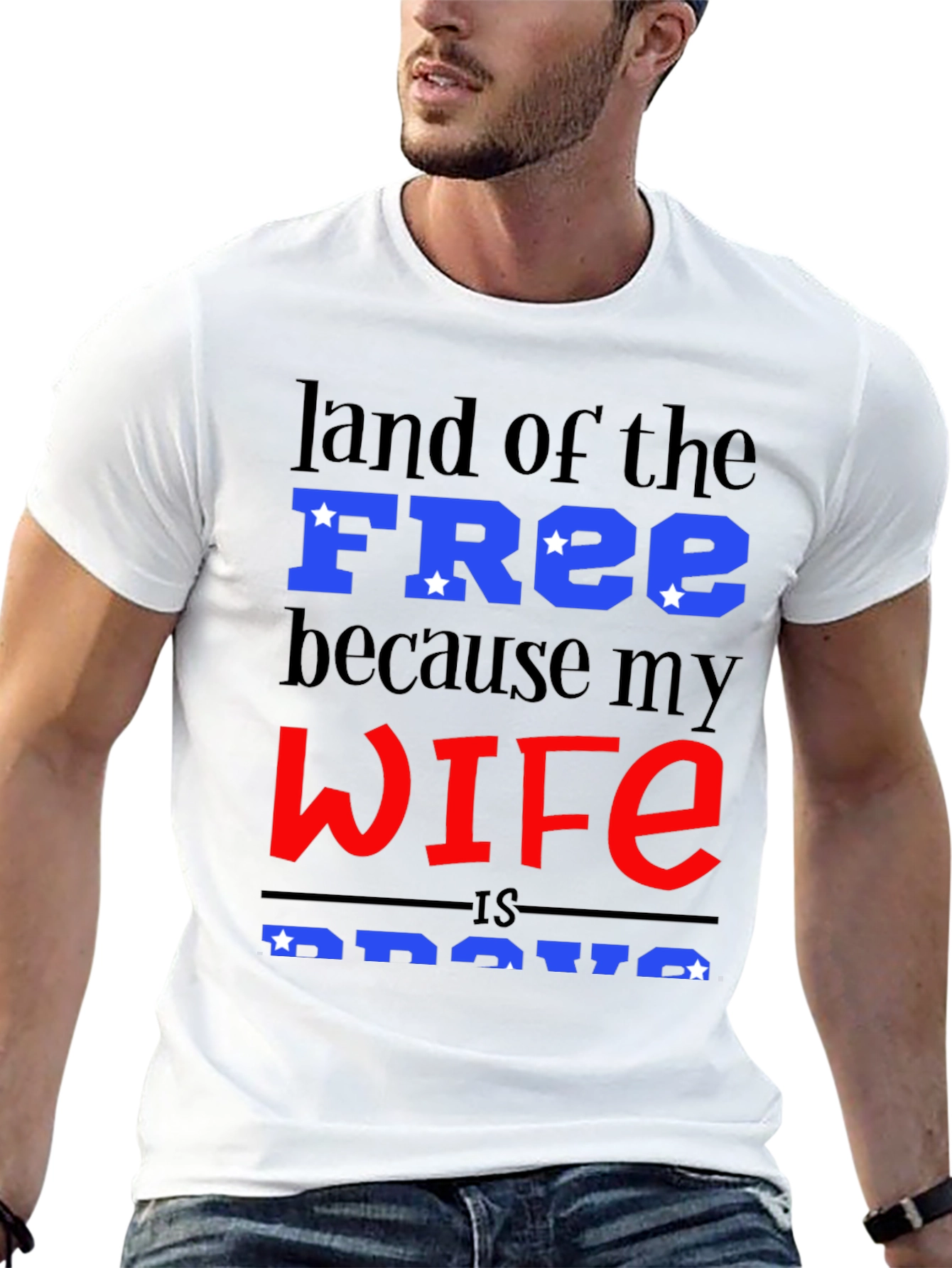 Land of the Free T-Shirt - Wife is Brave