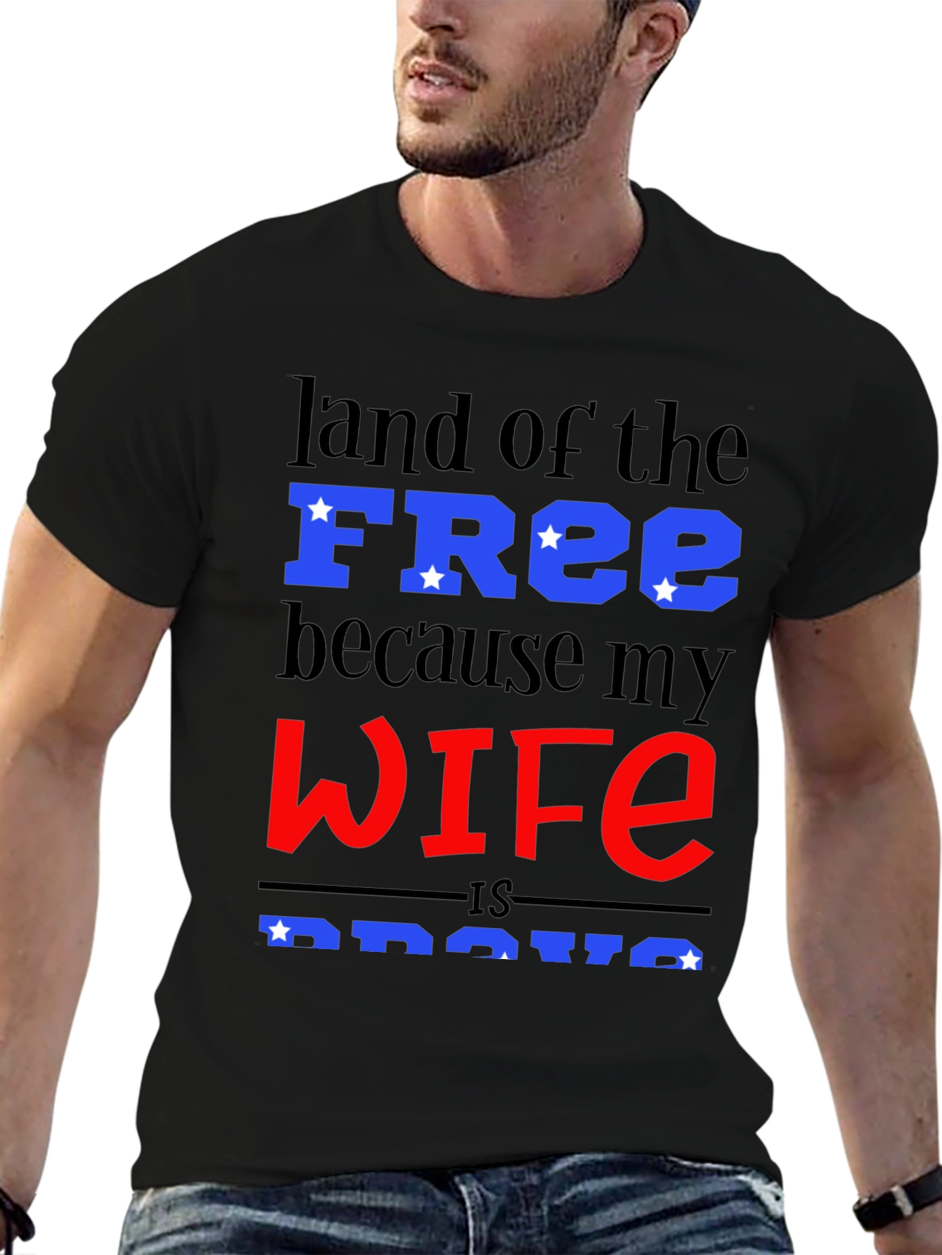 Land of the Free T-Shirt - Wife is Brave