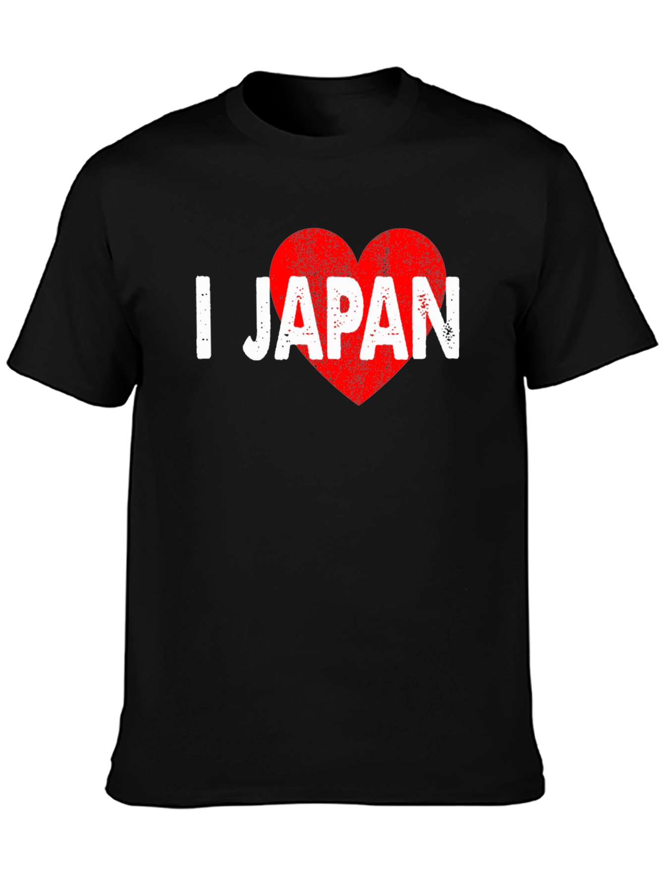 I Heart Japan T-Shirt - Black Distressed Print
