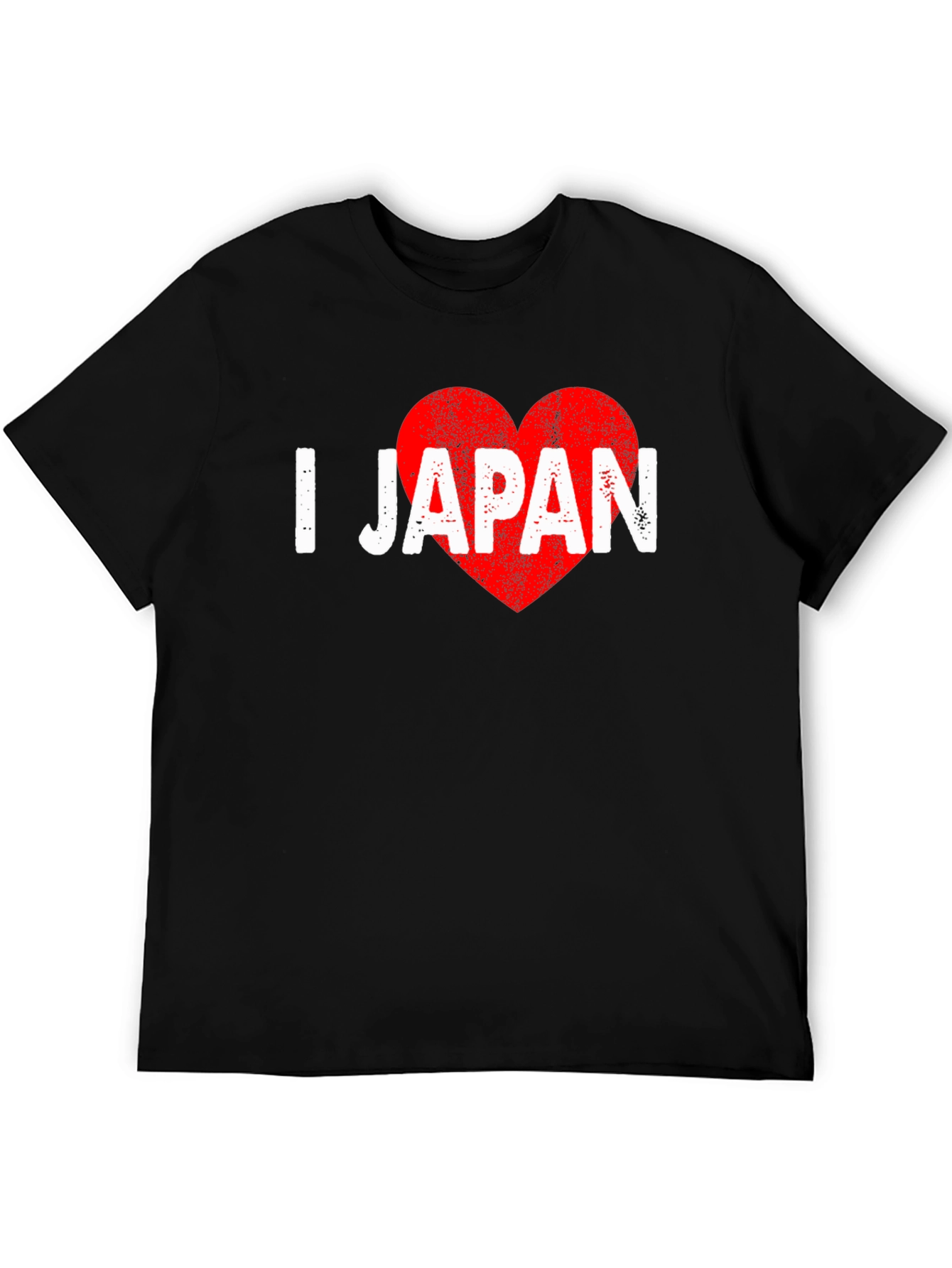 I Heart Japan T-Shirt - Black Distressed Print