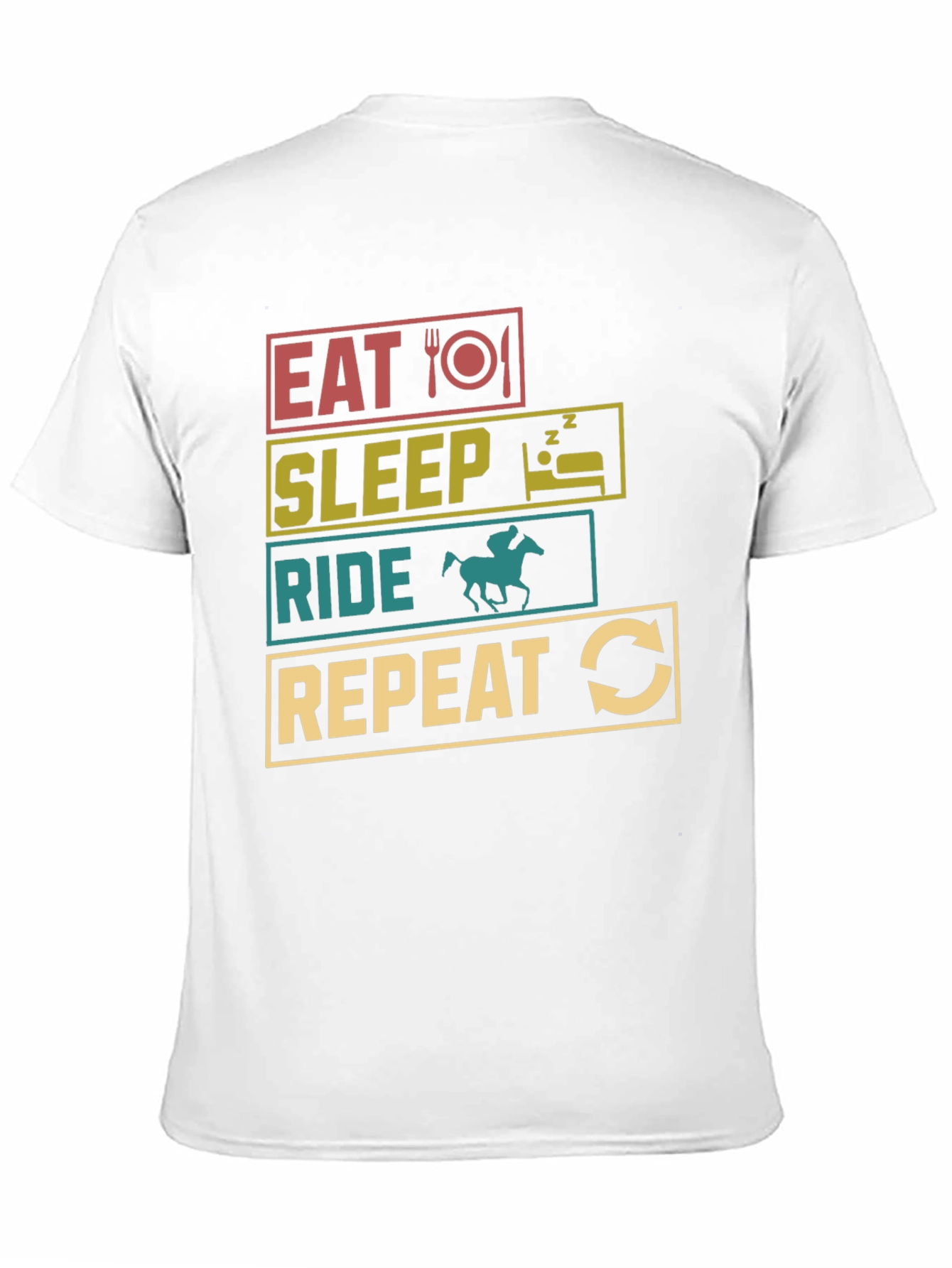 Eat Sleep Ride Repeat T-Shirt - Equestrian Life Tee