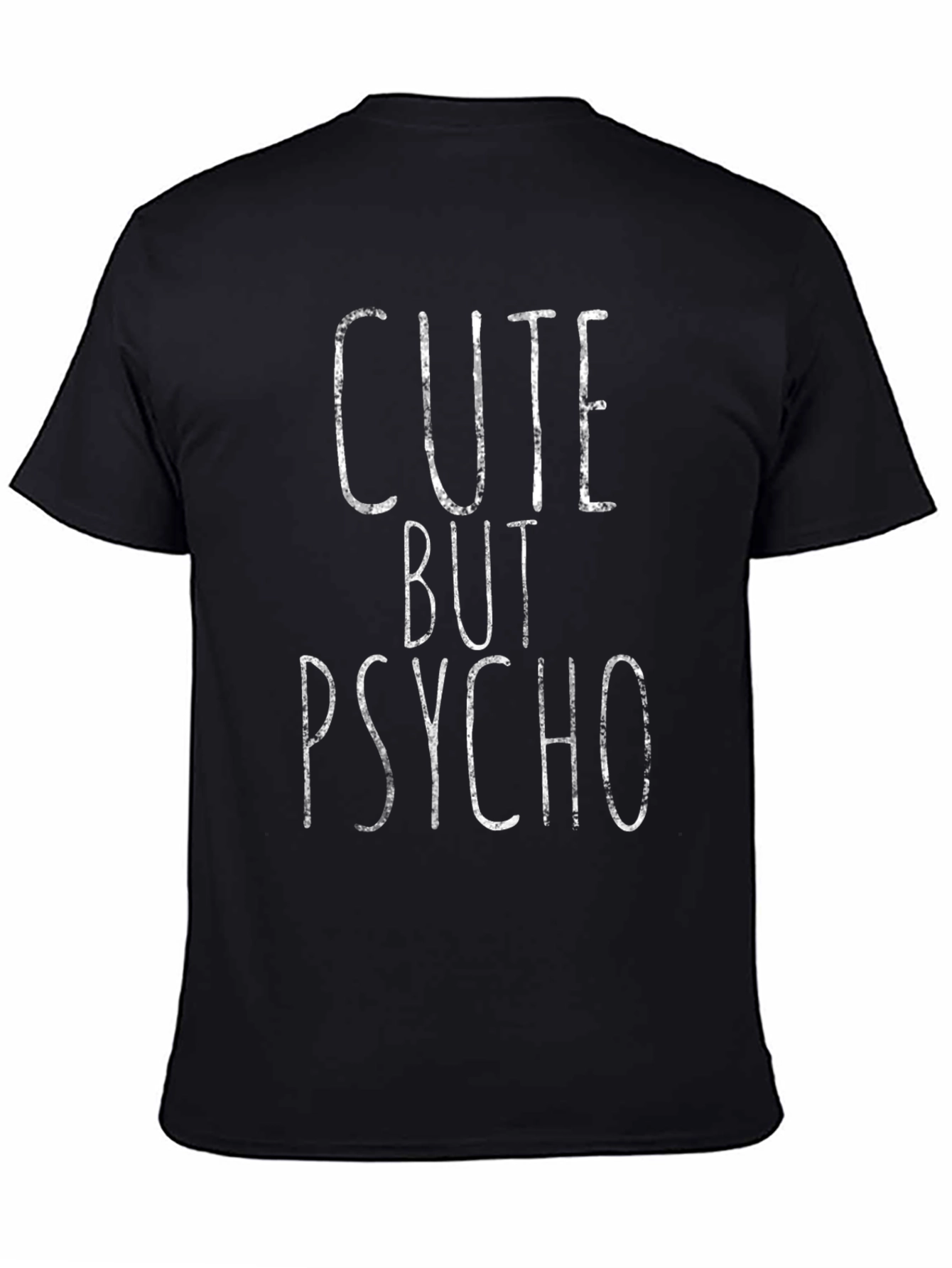 Cute But Psycho Graphic Tee - Black Cotton T-Shirt