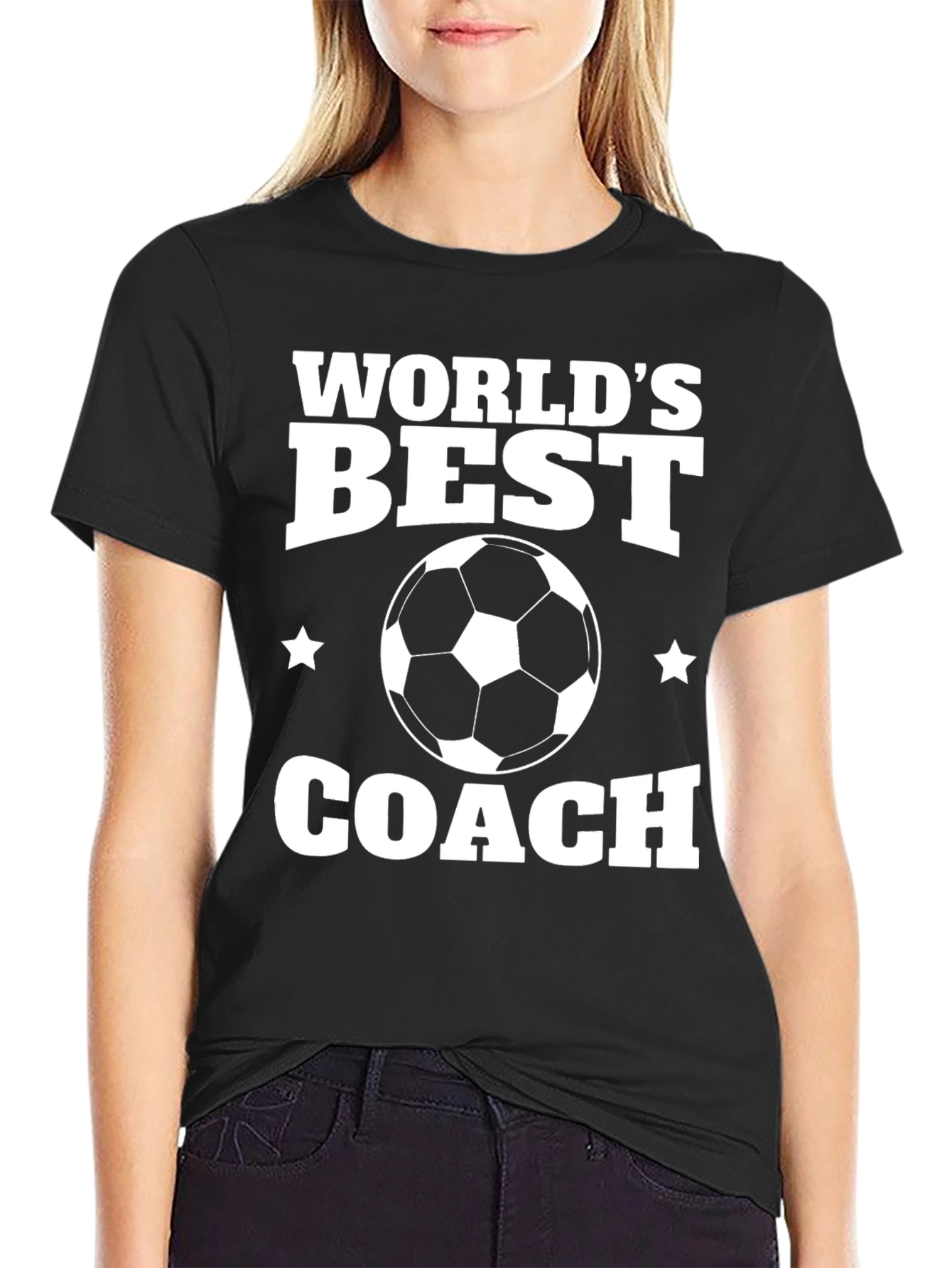 Worlds Best Soccer Coach T-Shirt - Black