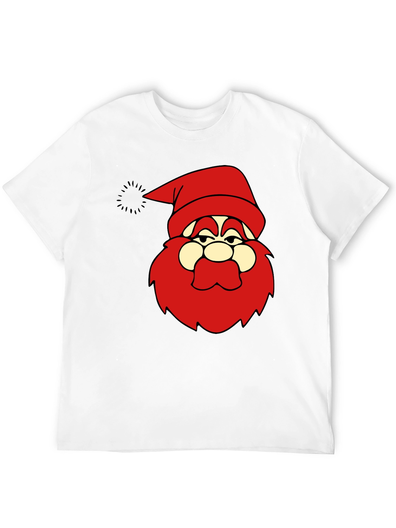 Funny Santa Graphic Black T-Shirt