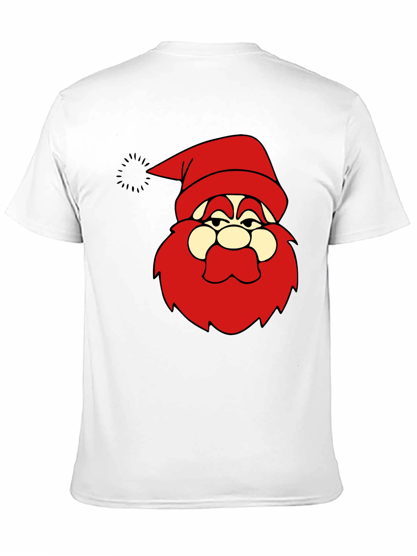 Funny Santa Graphic Black T-Shirt