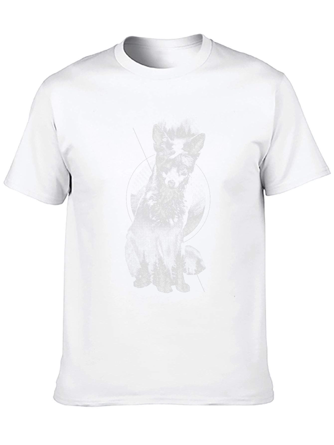 Monochrome Wolf Graphic Tee - Stylish Black T-Shirt