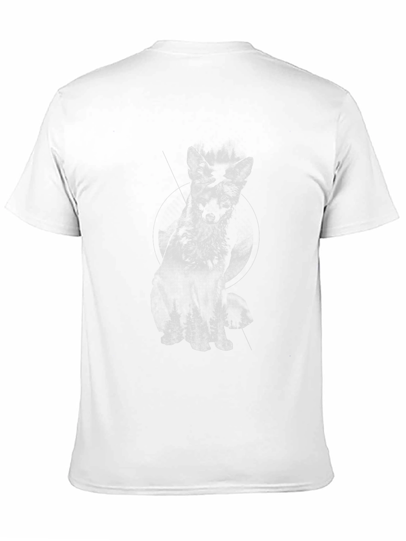 Monochrome Wolf Graphic Tee - Stylish Black T-Shirt