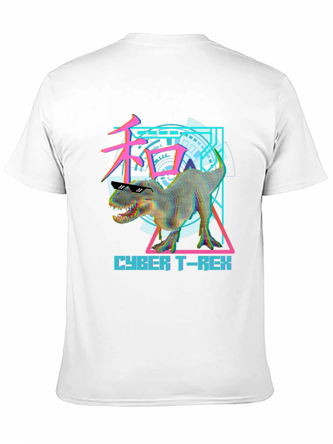 Cyber T-Rex Graphic Tee - Trendy Dinosaur T-Shirt