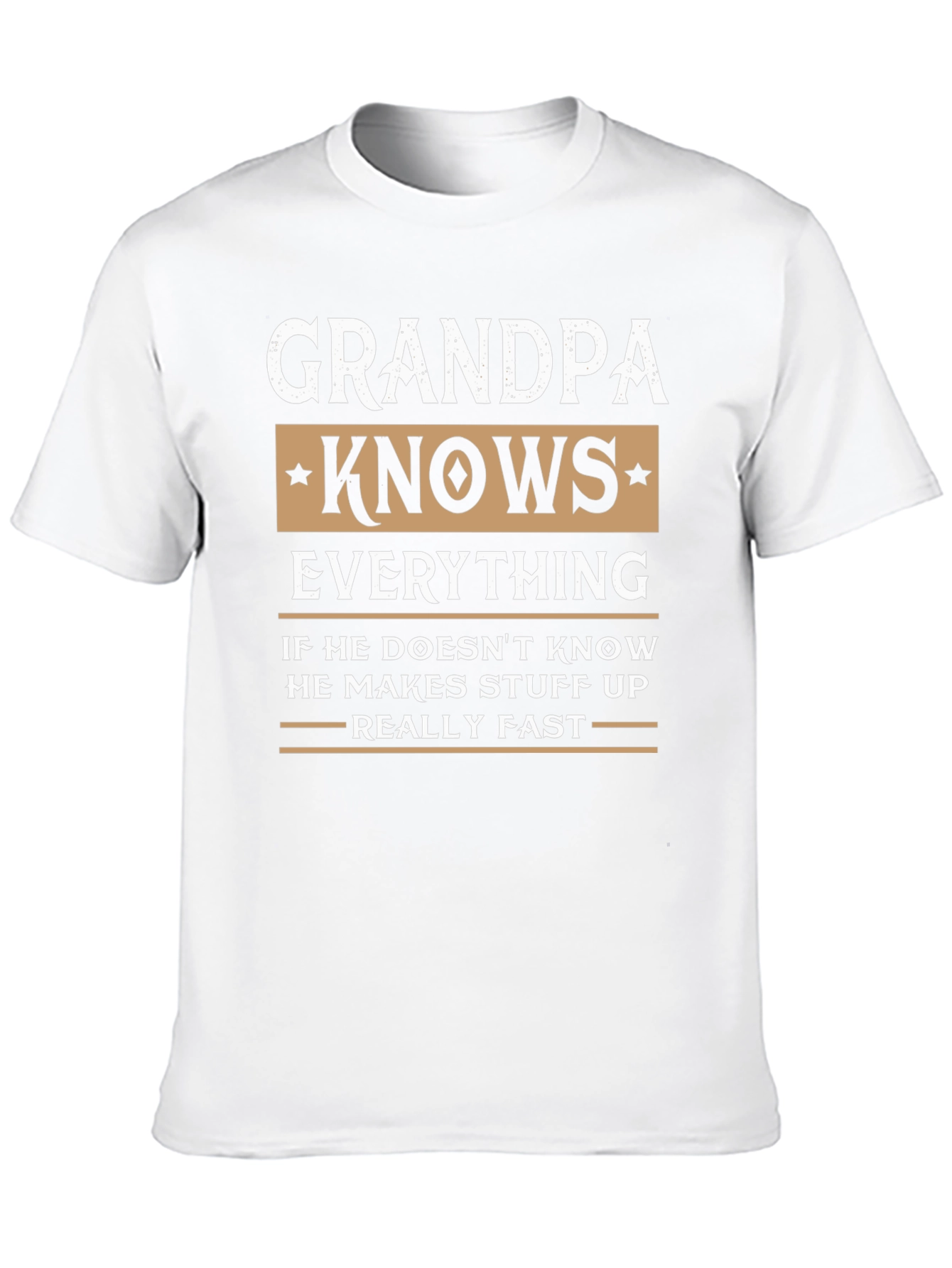 Grandpa Knows Everything Black T-Shirt