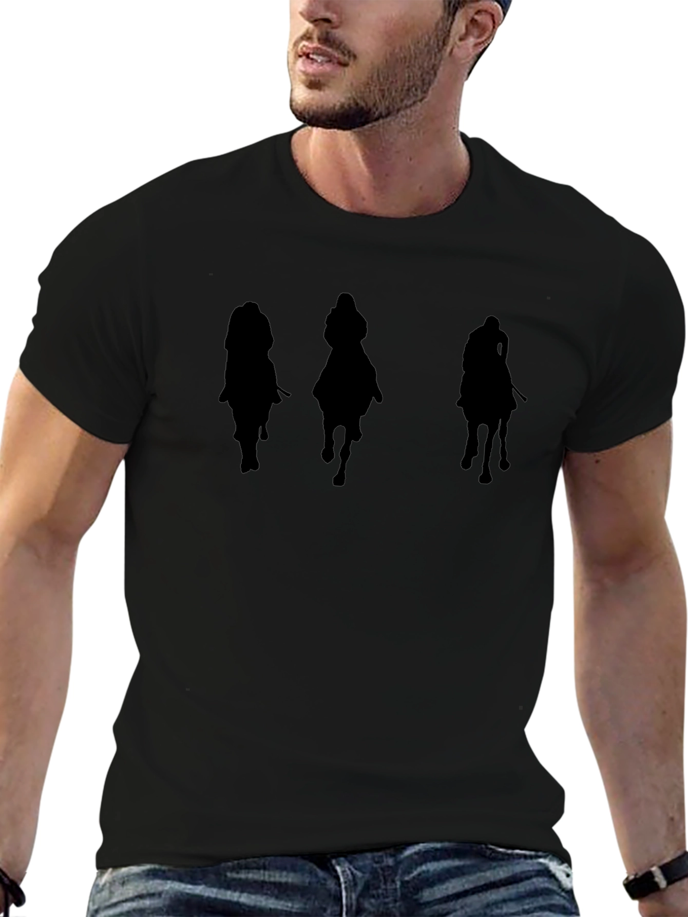 Riders Graphic Tee - Black Cotton Casual Shirt