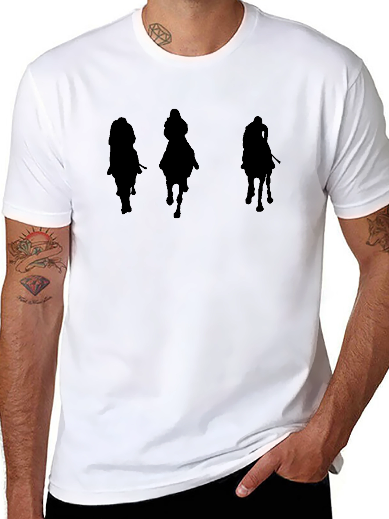 Riders Graphic Tee - Black Cotton Casual Shirt