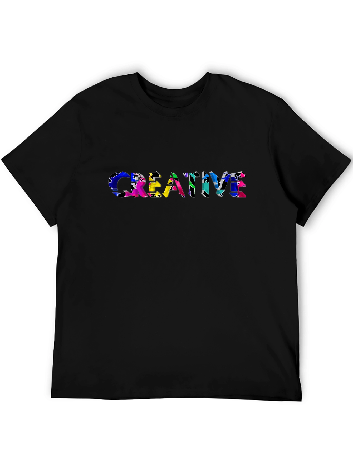 Creative Graphic T-Shirt - Mens Black Tee