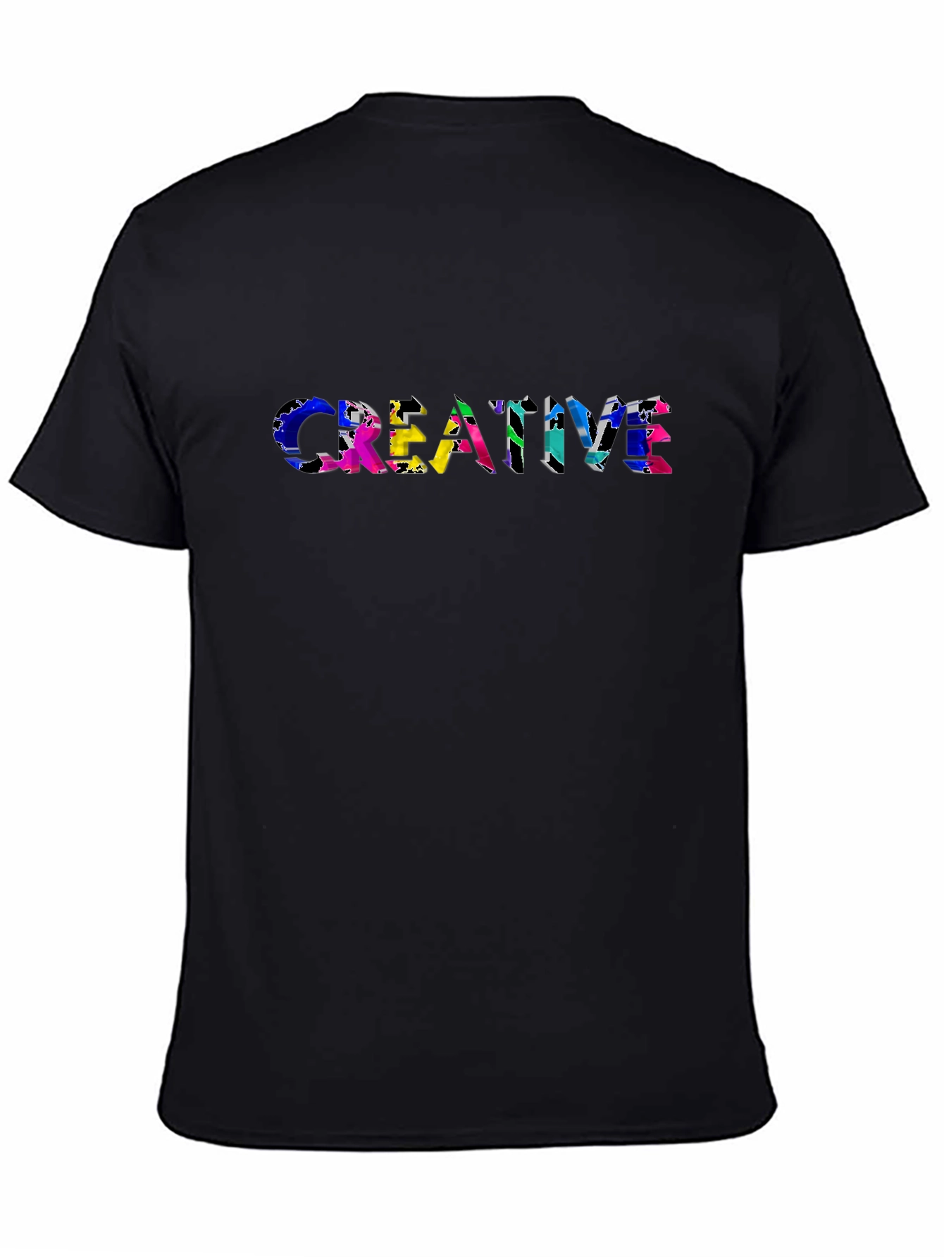 Creative Graphic T-Shirt - Mens Black Tee