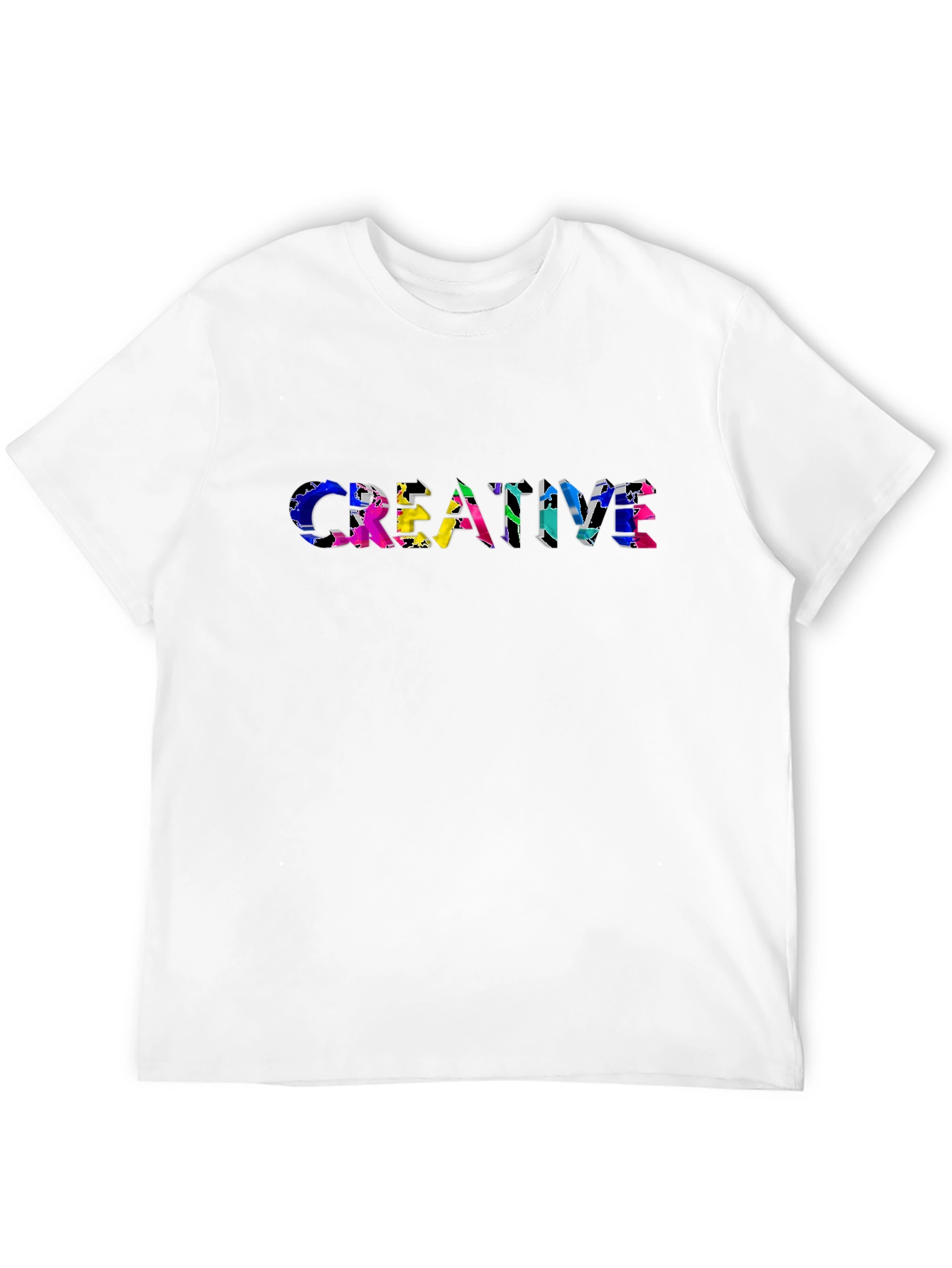 Creative Graphic T-Shirt - Mens Black Tee