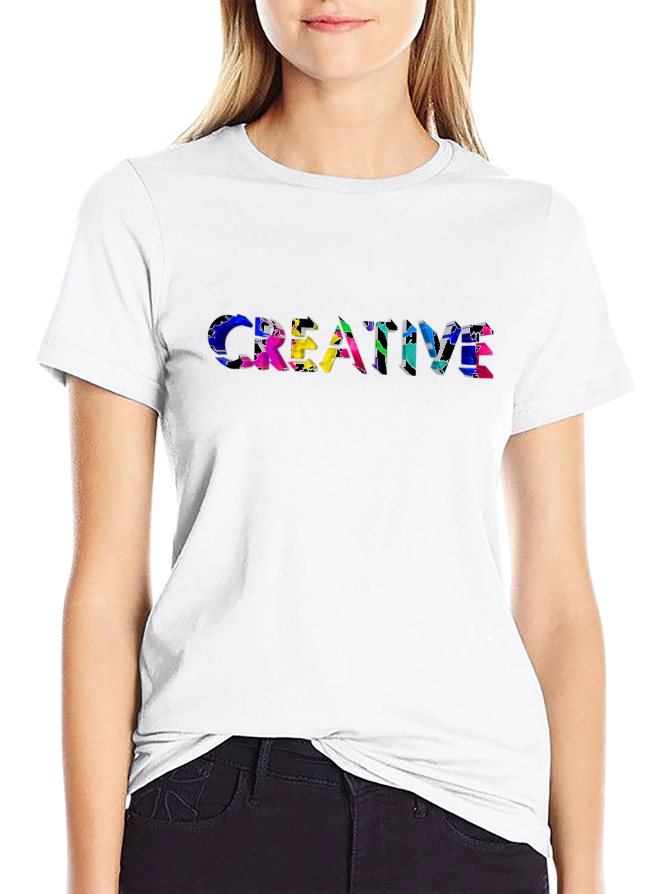 Creative Graphic T-Shirt - Mens Black Tee