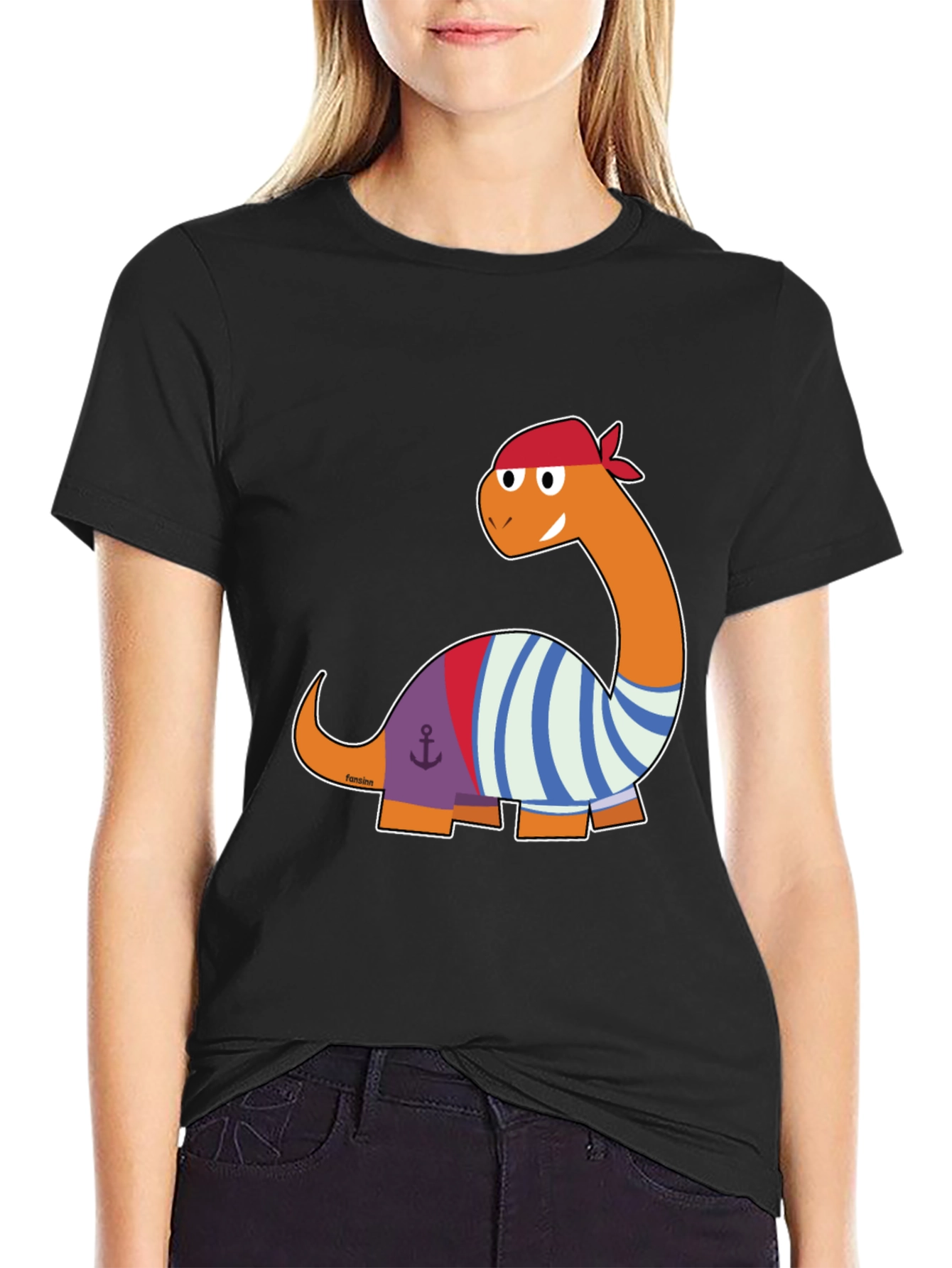 Pirate Dino T-Shirt - Black