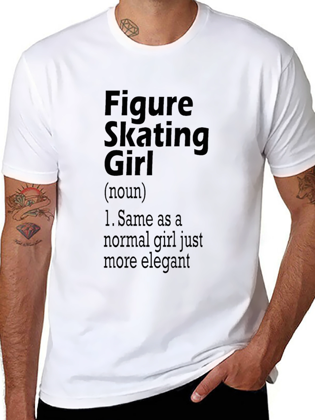 Figure Skating Girl T-Shirt - Elegant Skater Tee