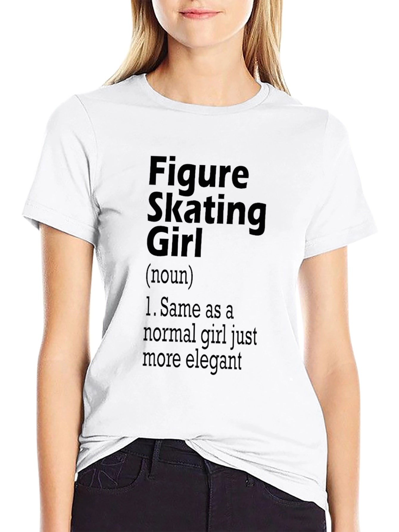 Figure Skating Girl T-Shirt - Elegant Skater Tee