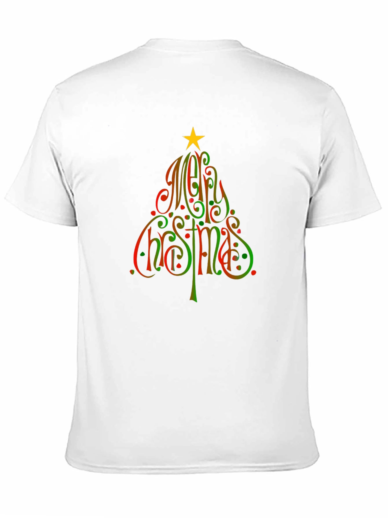 Festive Merry Christmas Tree Graphic T-Shirt
