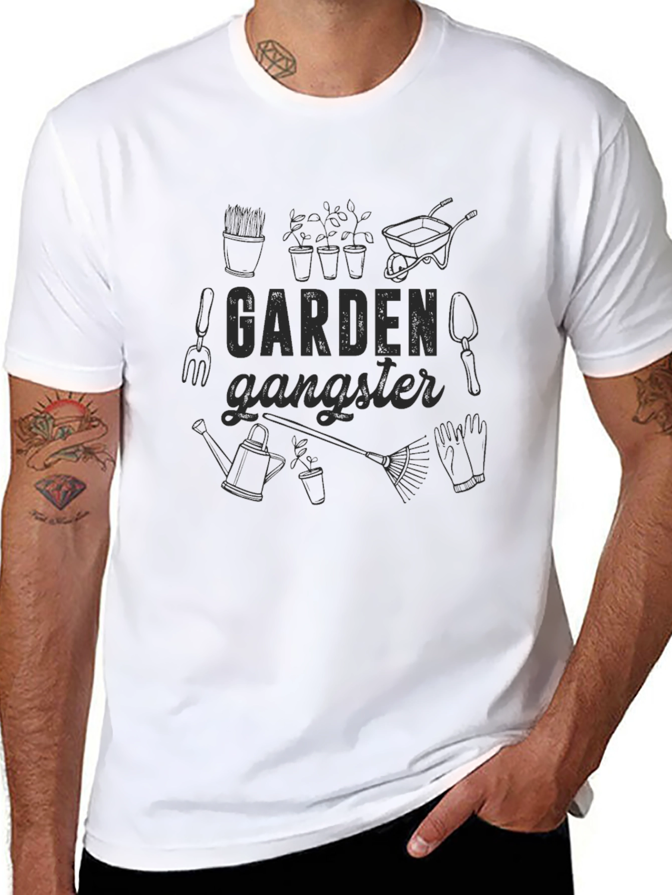 Garden Gangster Black Graphic Tee