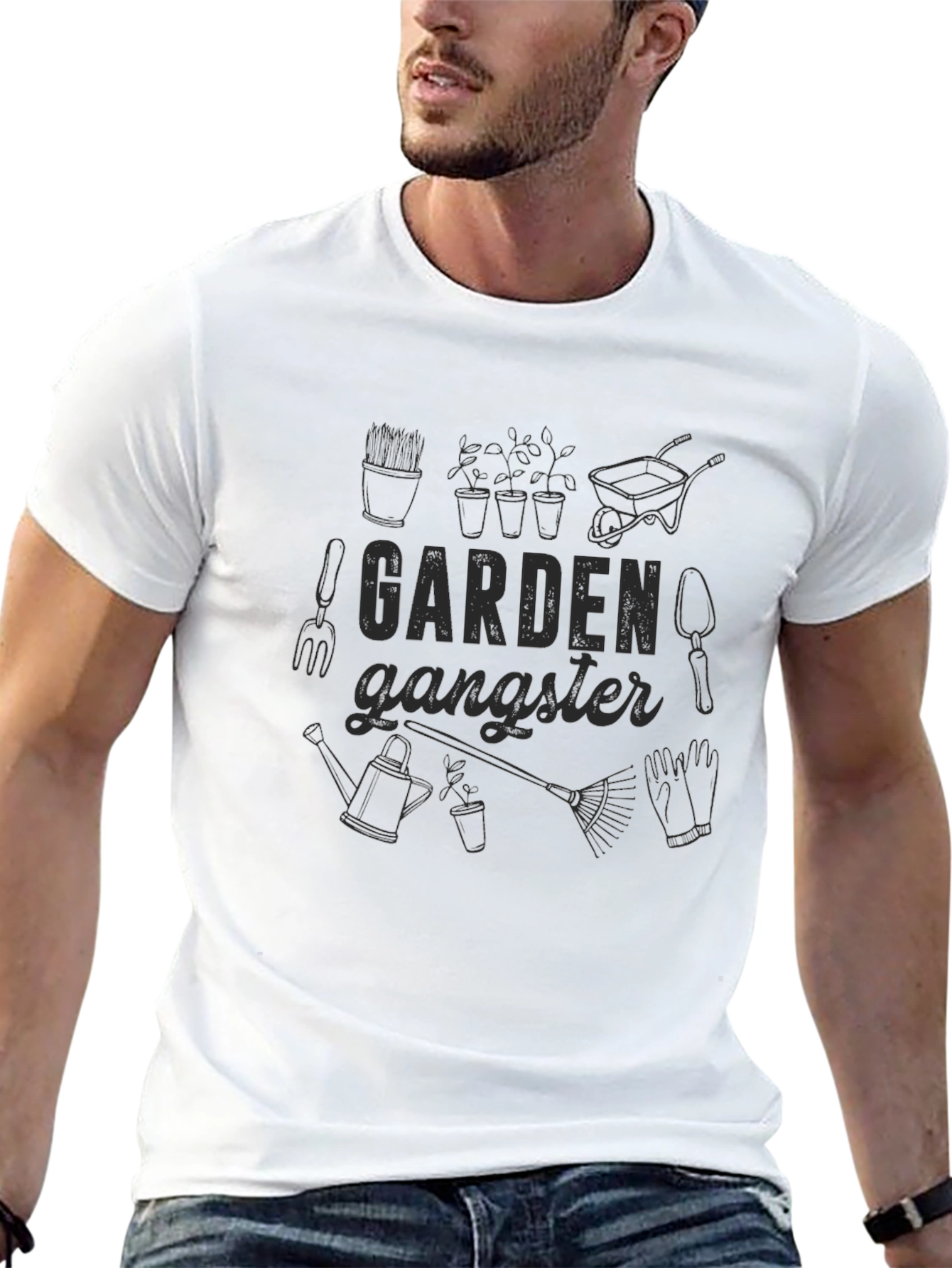 Garden Gangster Black Graphic Tee