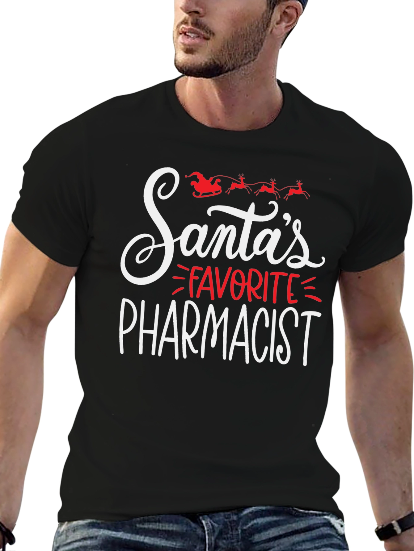 Santas Favorite Pharmacist Christmas T-Shirt
