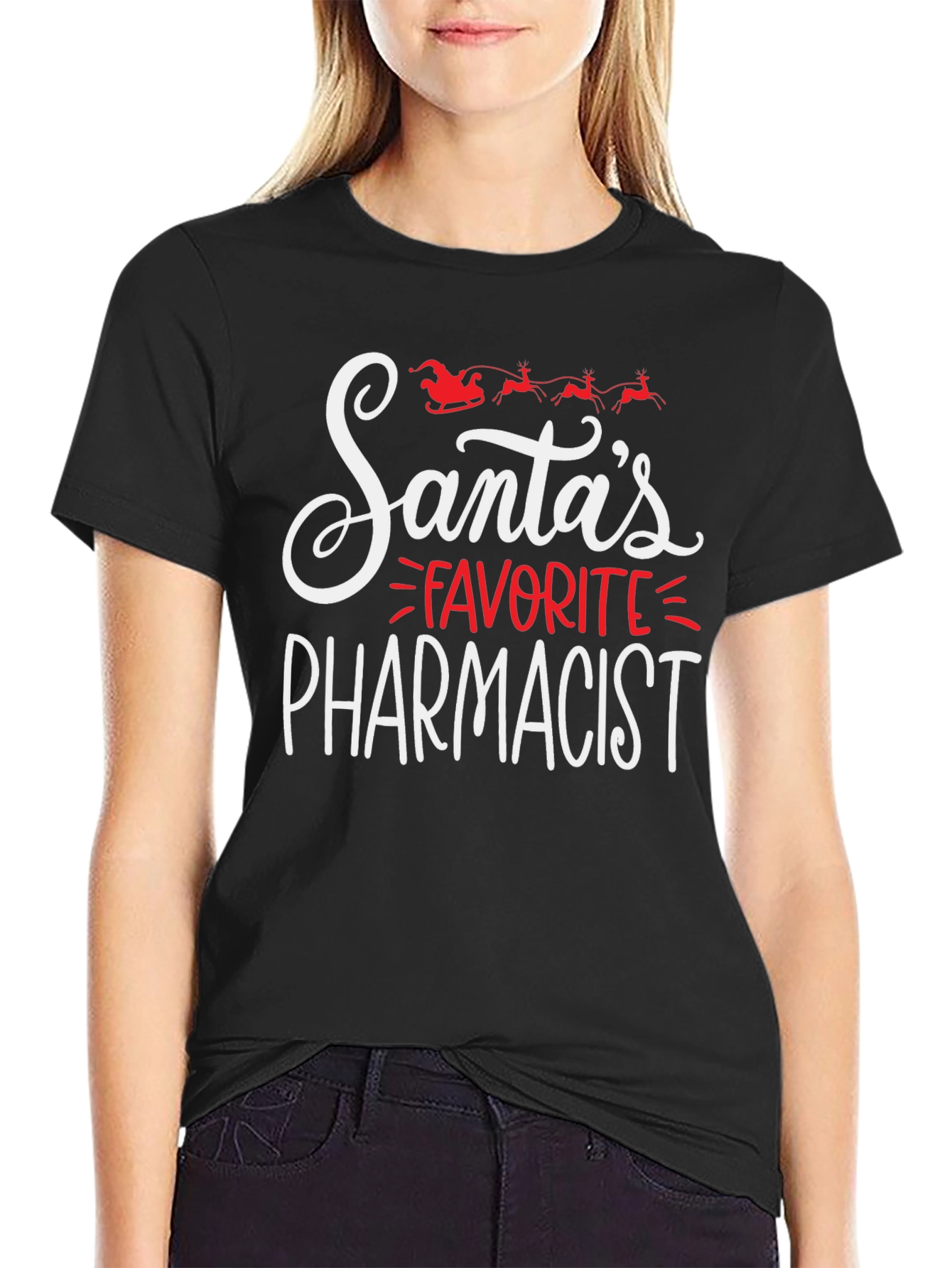 Santas Favorite Pharmacist Christmas T-Shirt