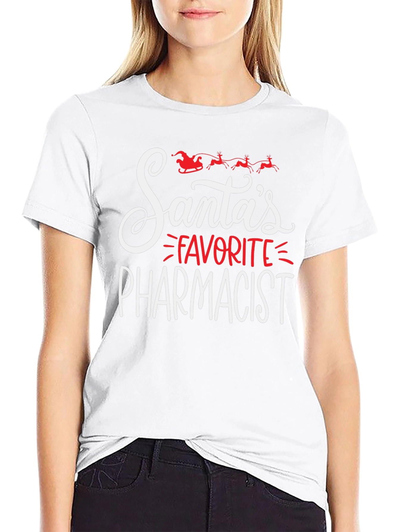 Santas Favorite Pharmacist Christmas T-Shirt