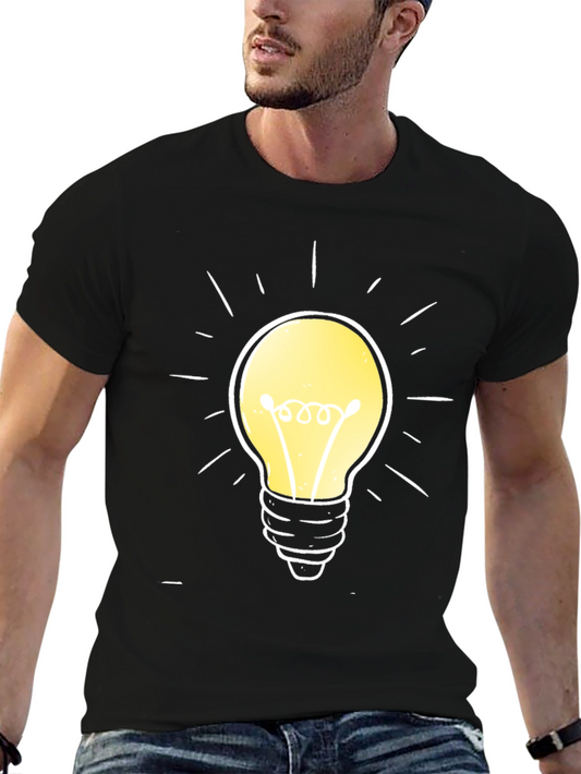 Bright Idea T-Shirt -  Cotton Crew Neck Tee