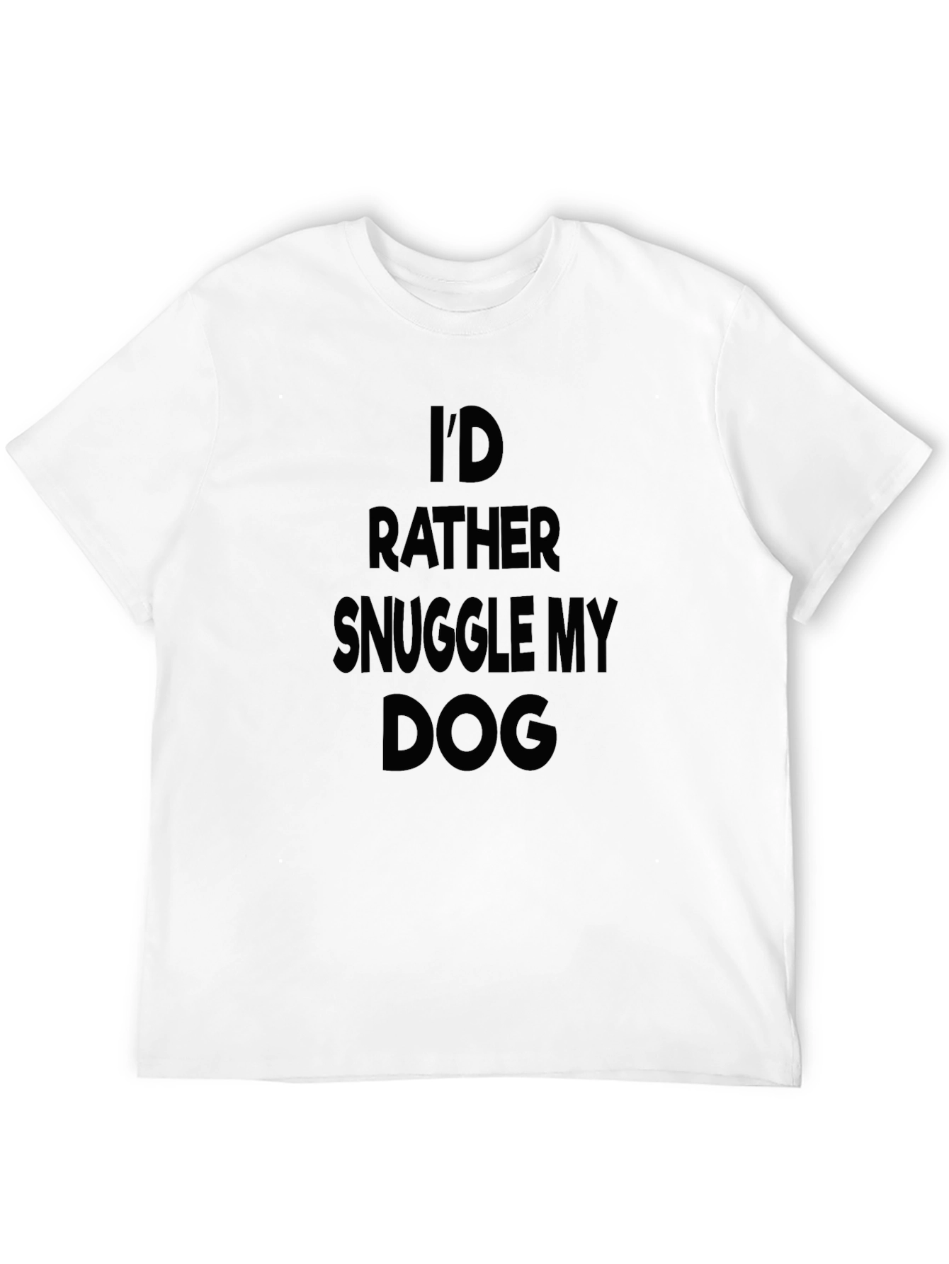 Snuggle My Dog Black Tee
