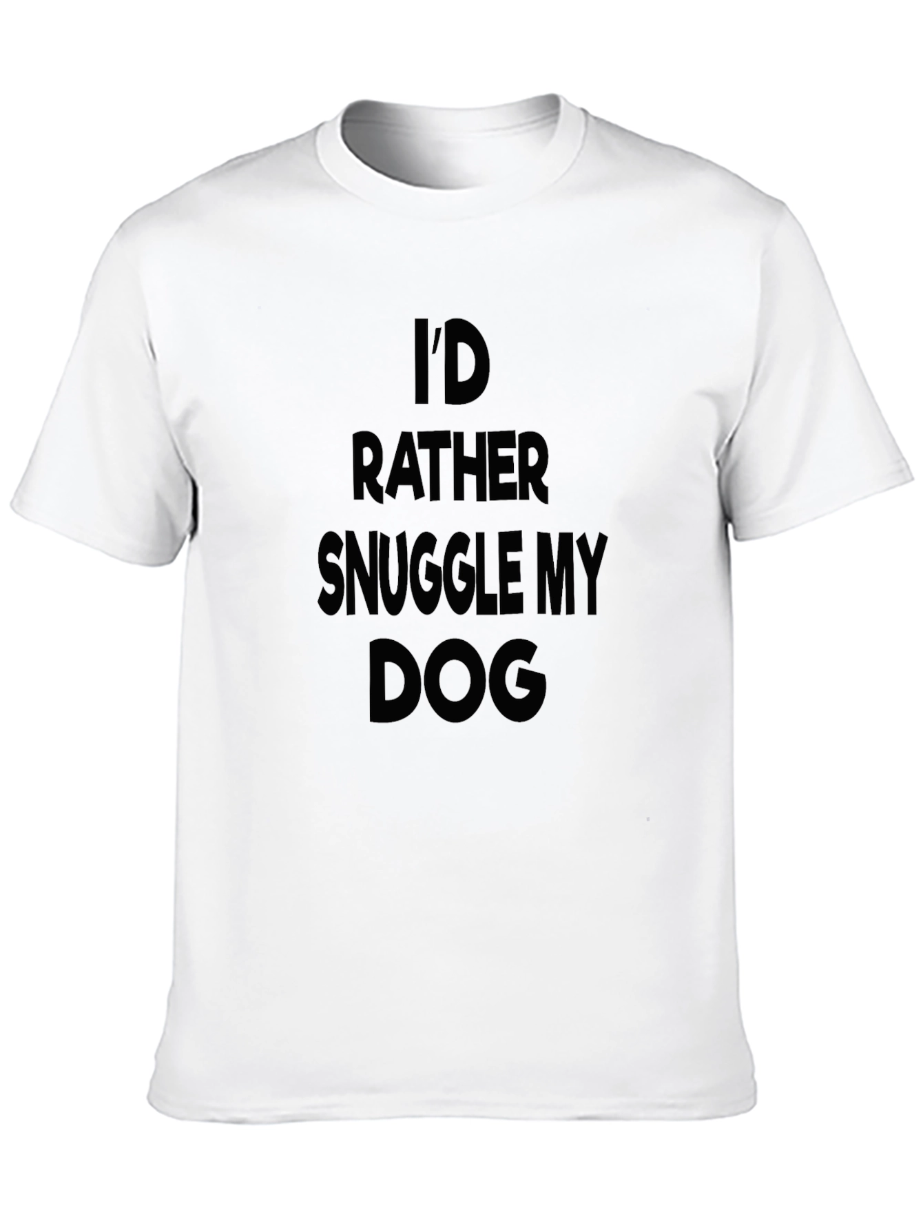 Snuggle My Dog Black Tee