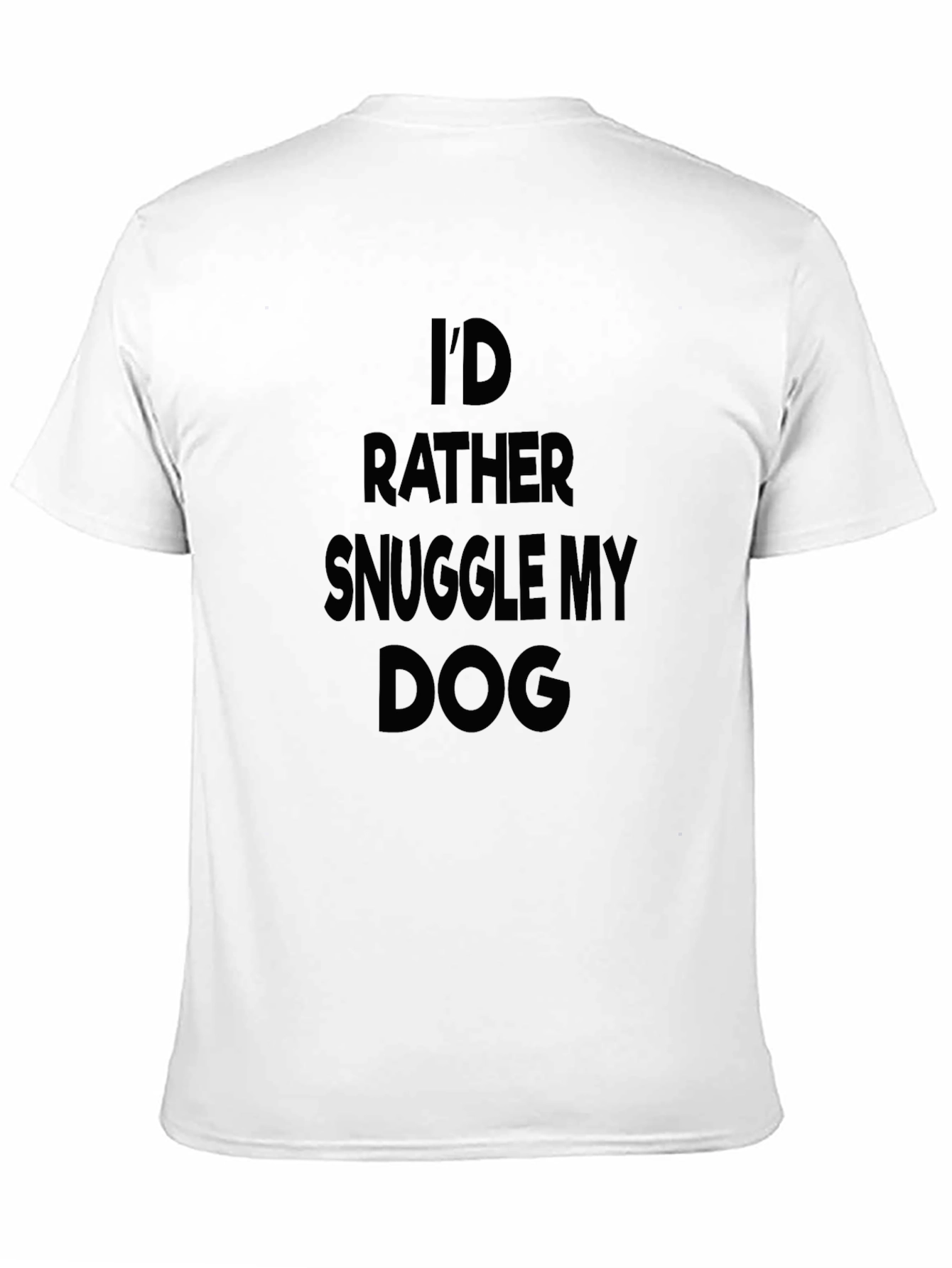 Snuggle My Dog Black Tee