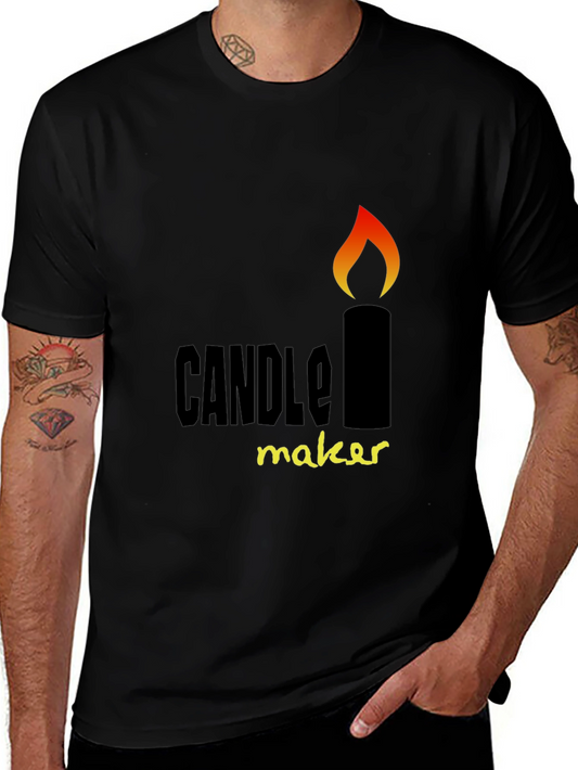 Candle Maker Graphic T-Shirt - Black