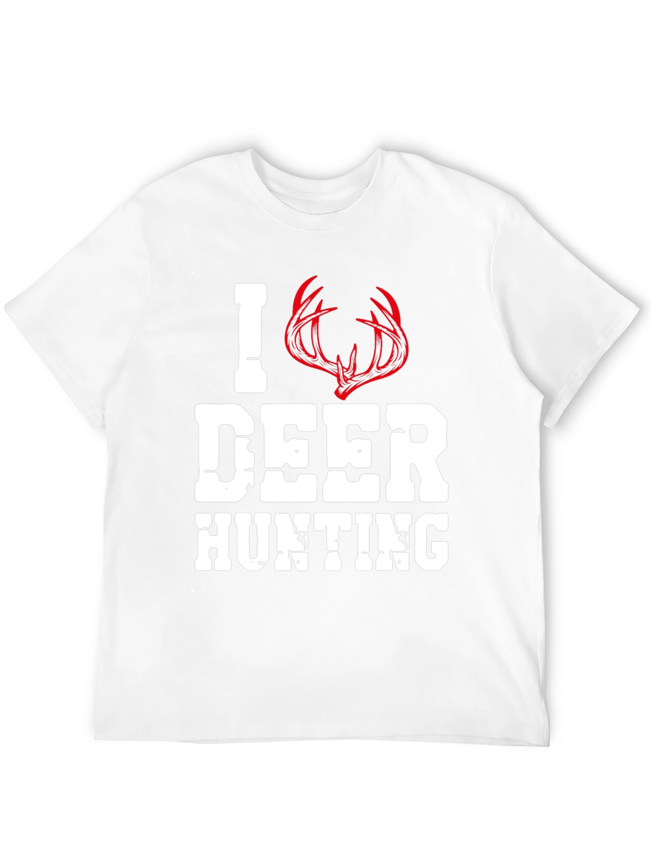 I Love Deer Hunting T-Shirt Antler Design