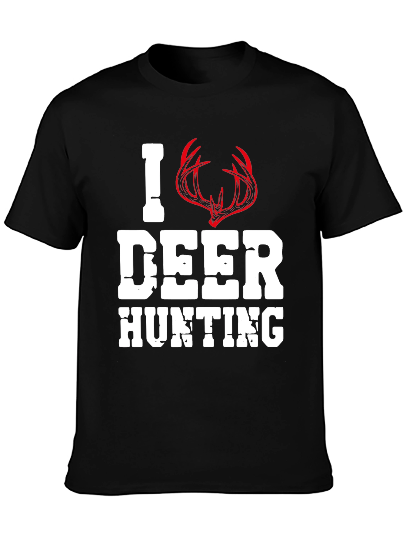 I Love Deer Hunting T-Shirt Antler Design