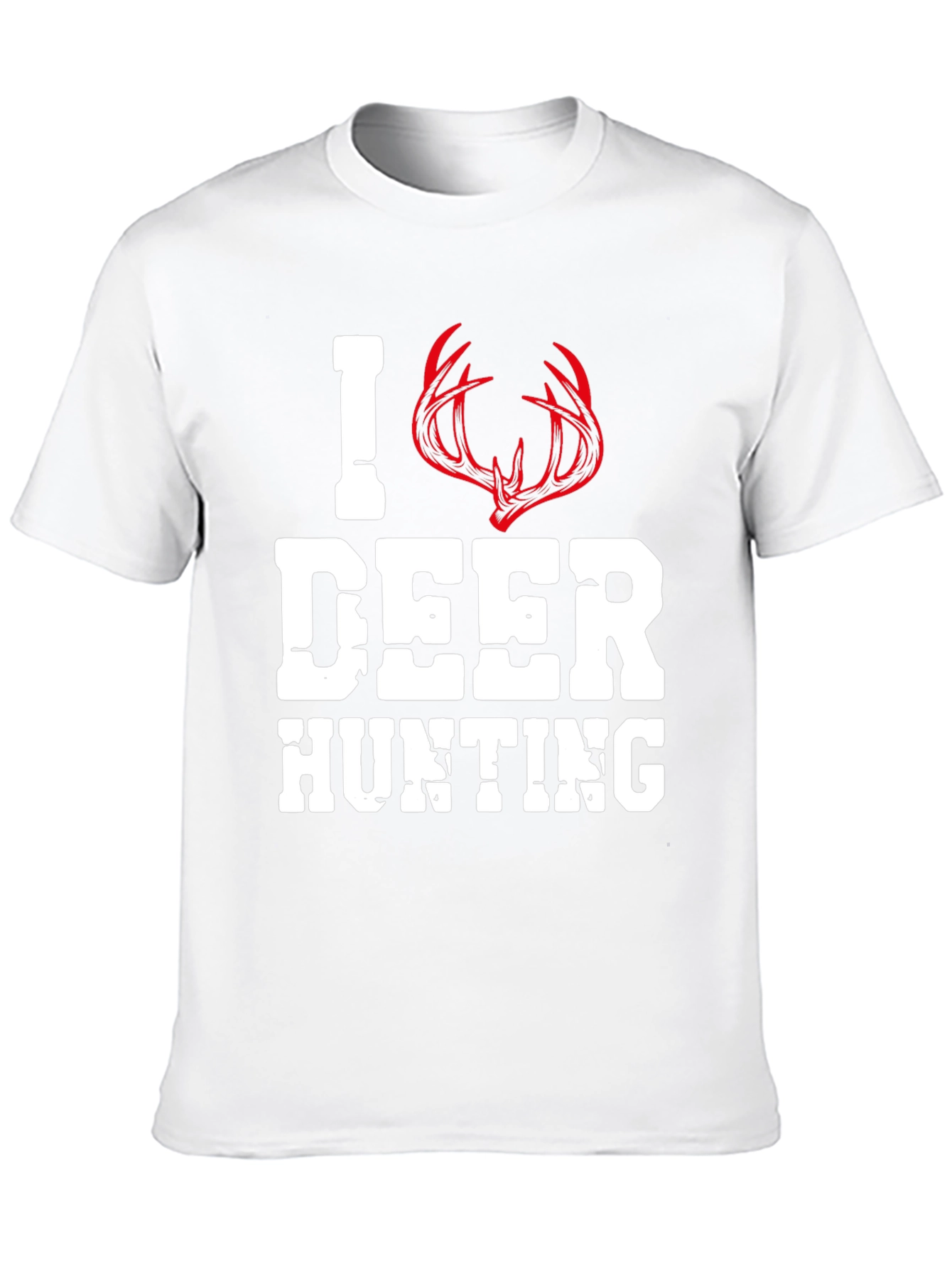 I Love Deer Hunting T-Shirt Antler Design