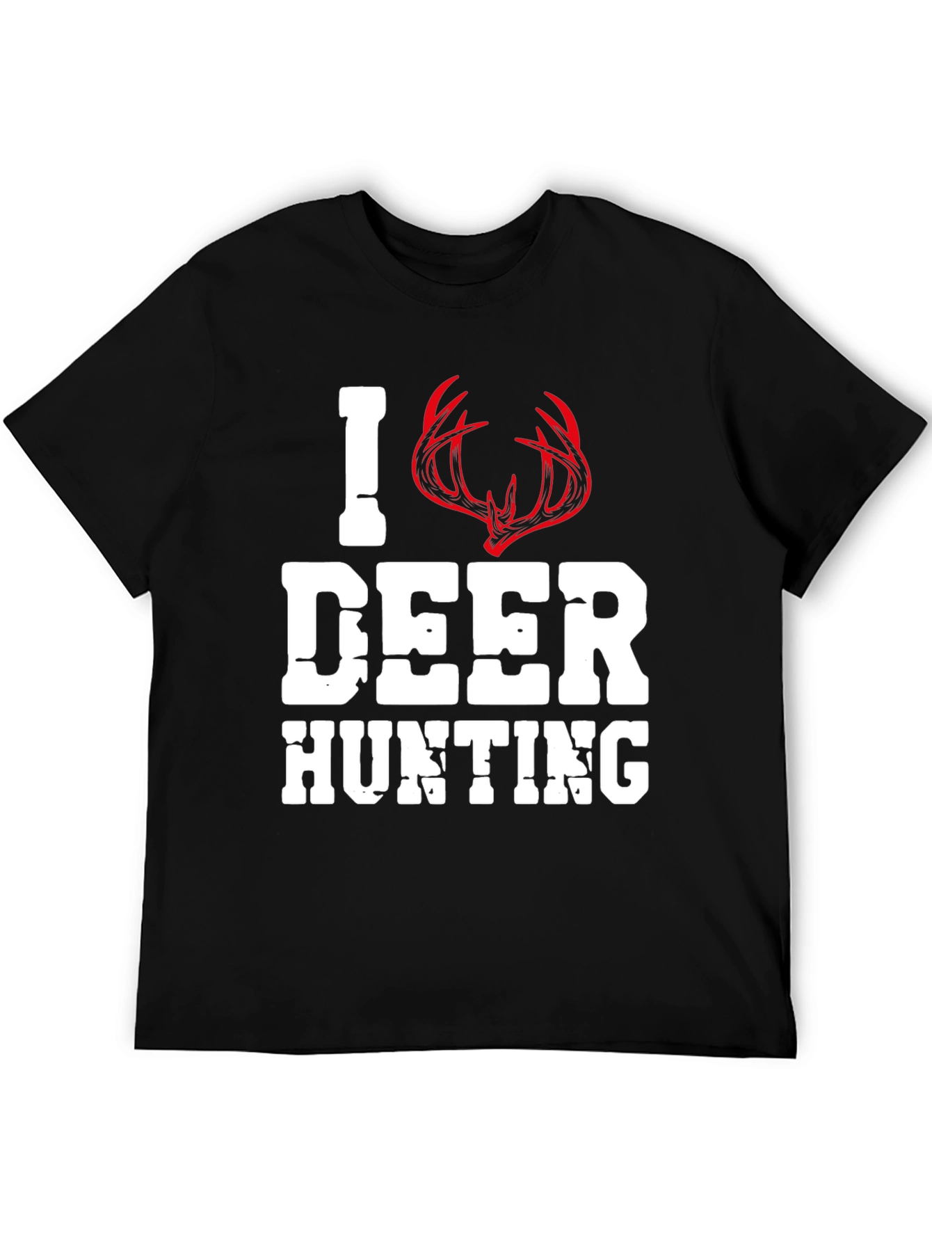 I Love Deer Hunting T-Shirt Antler Design