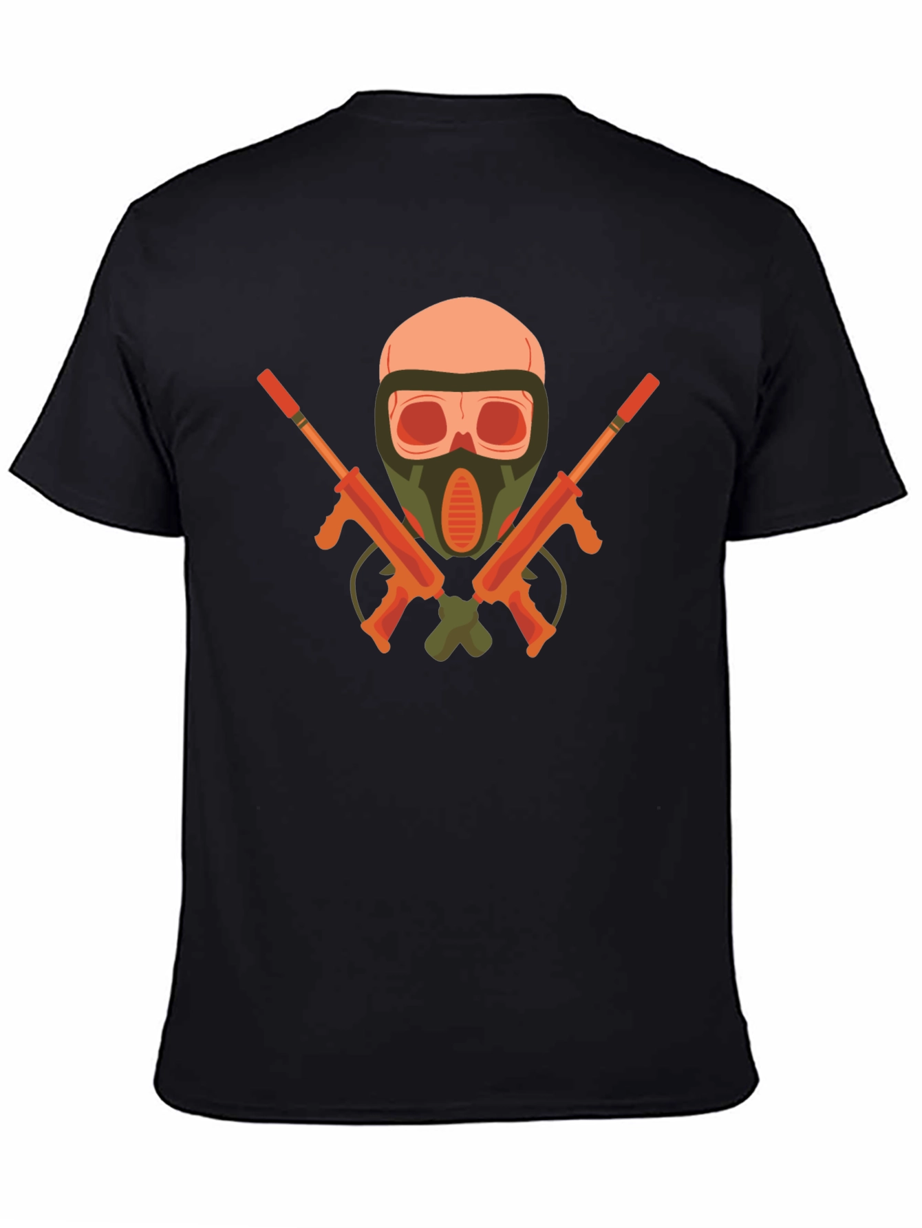 Skull & Guns Graphic Tee - Edgy Black T-Shirt