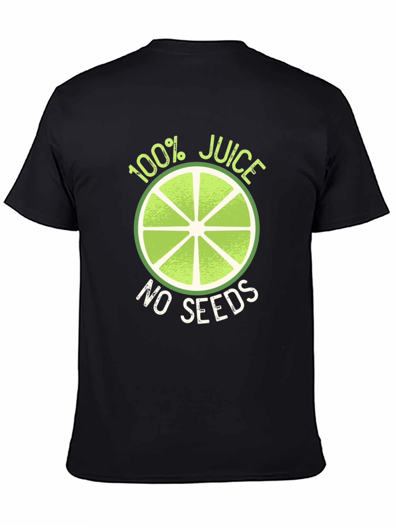 100% Juice No Seeds Black Graphic Tee