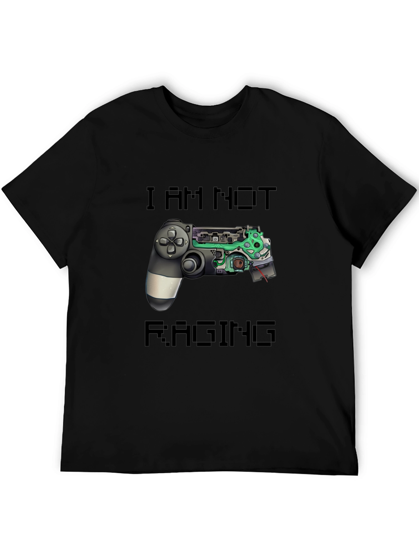 I Am Not Raging Gamer T-Shirt - Black